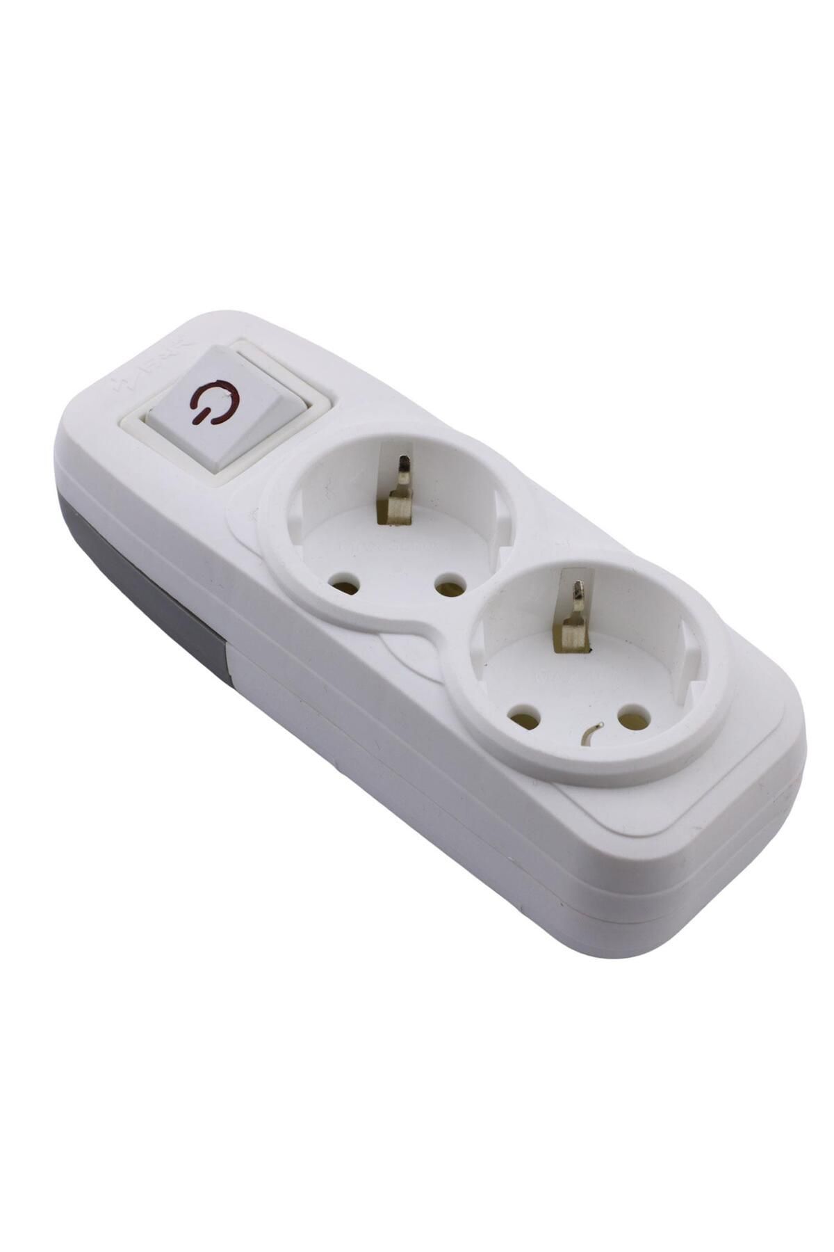 NZB-Switched 2-Piece Group Socket Terminal Plug Socket Grounded Multi-Group Socket Coupler Double Wireless 3