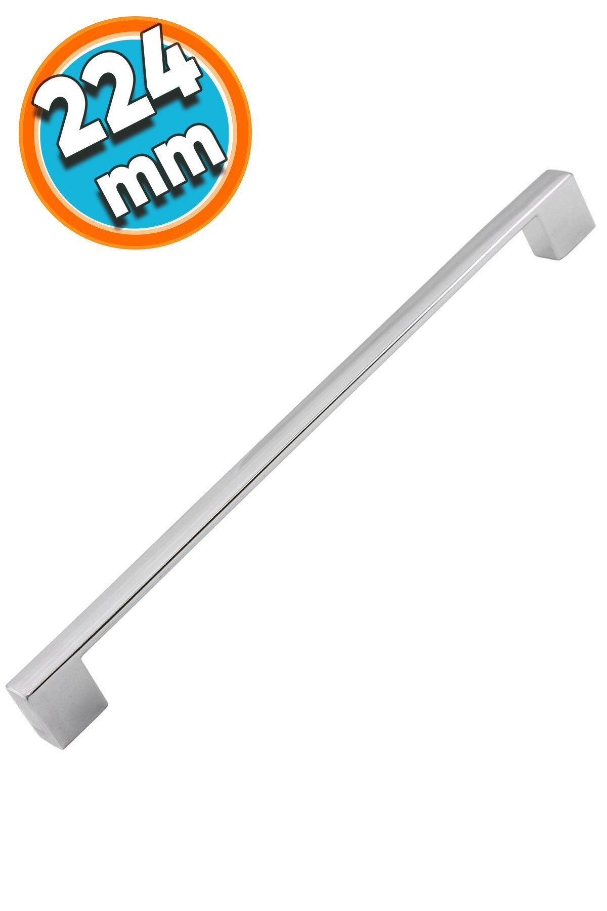 NZB Mobilya Mutfak Dolabı Çekmece Dolap Kapak Kulpu Kulbu Krom 224 mm Metal Kulp