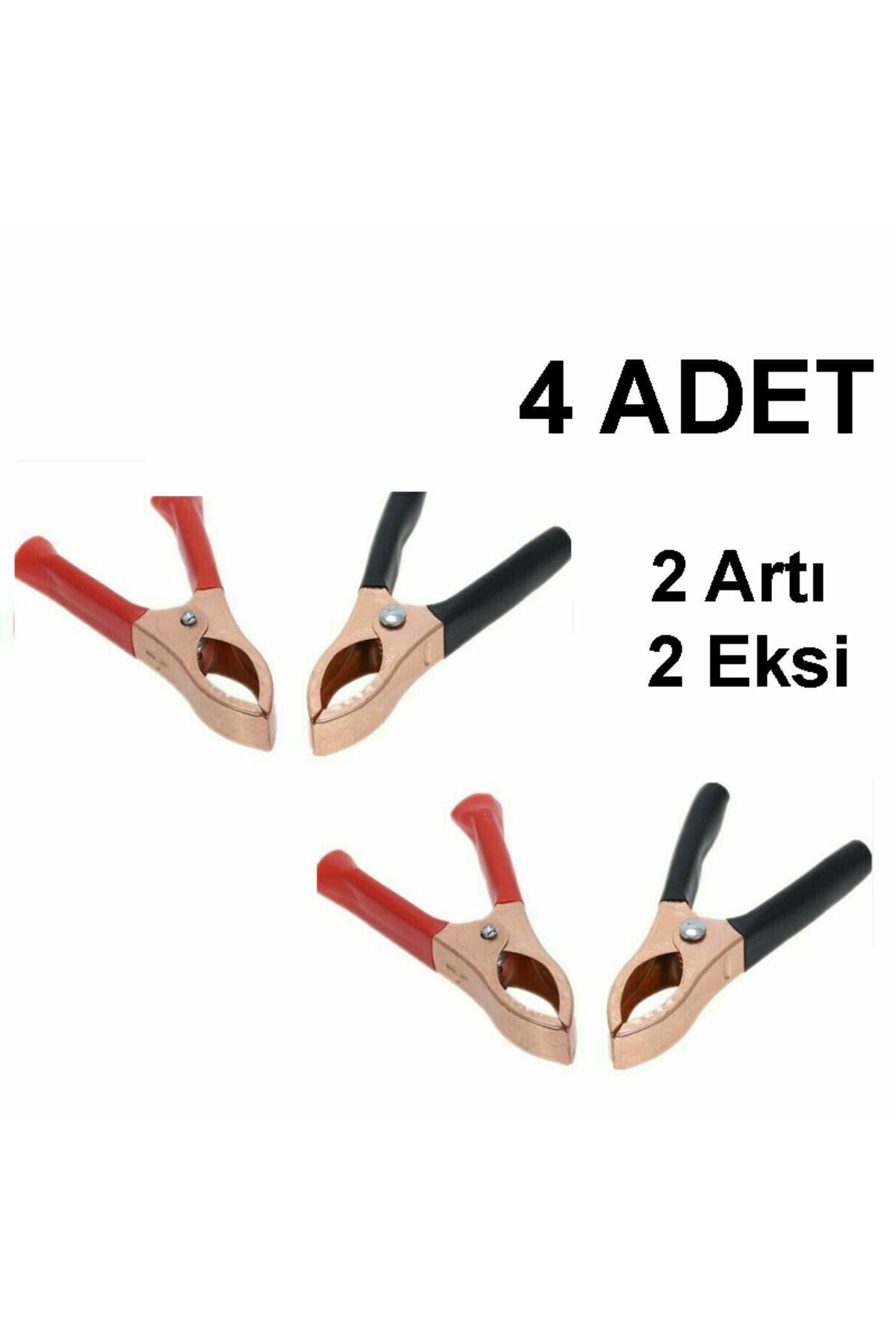 Genel Markalar Akü Maşası Lüx 4 Adet 2 Takım Mini Akü Takviye Maşa 2 Artı 2 Eksi