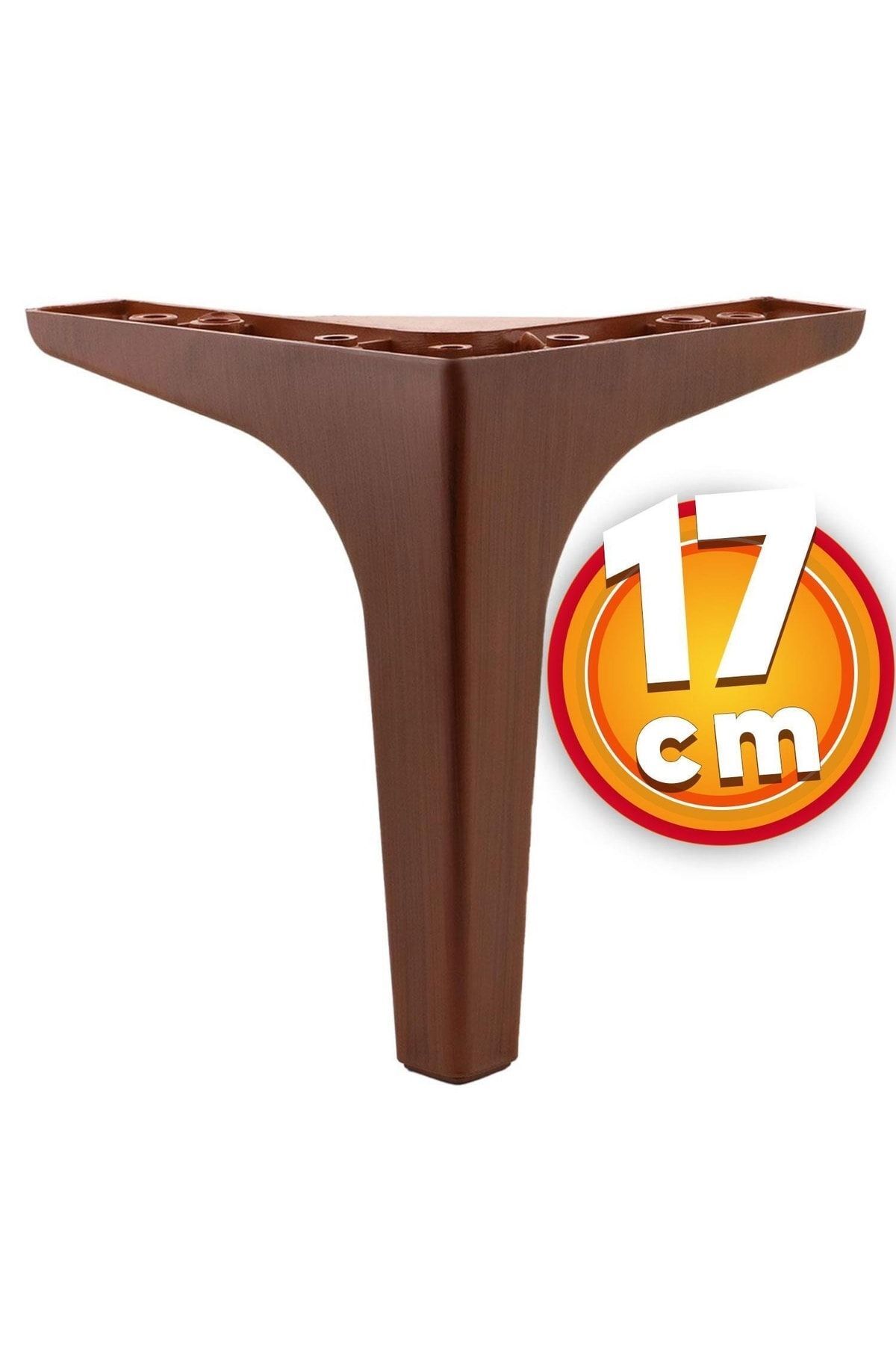 NZB Lüks Mobilya Kanepe Sehpa Tv Ünitesi Koltuk Ayağı 17 Cm Kahverengi Baza Ayak