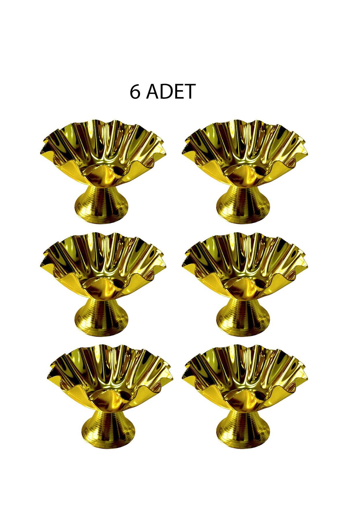 TURKISH DELIGHT DISH WITH 6 LEGS - GOLD