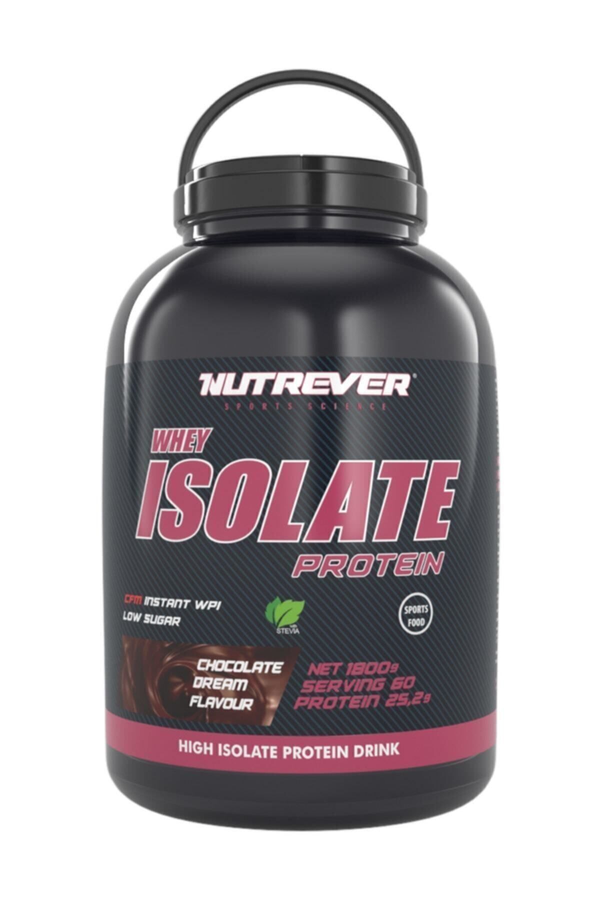 Nutrever Whey Isolate Protein Tozu 1800 Gr Çikolata Aromalı