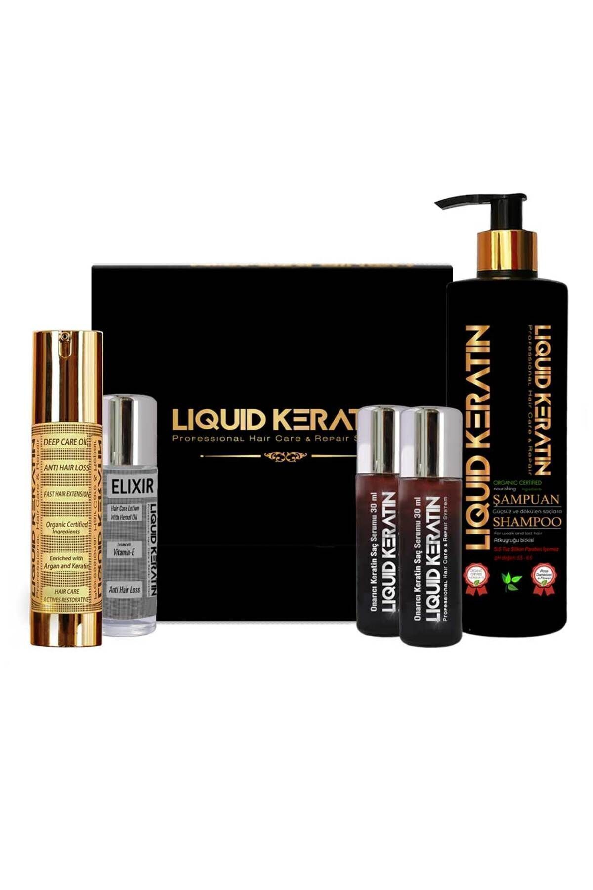 ست 5 تکه کراتینه تقویت کننده برای رشد سریع مو و رویش مجدد مو Liquid Keratin
