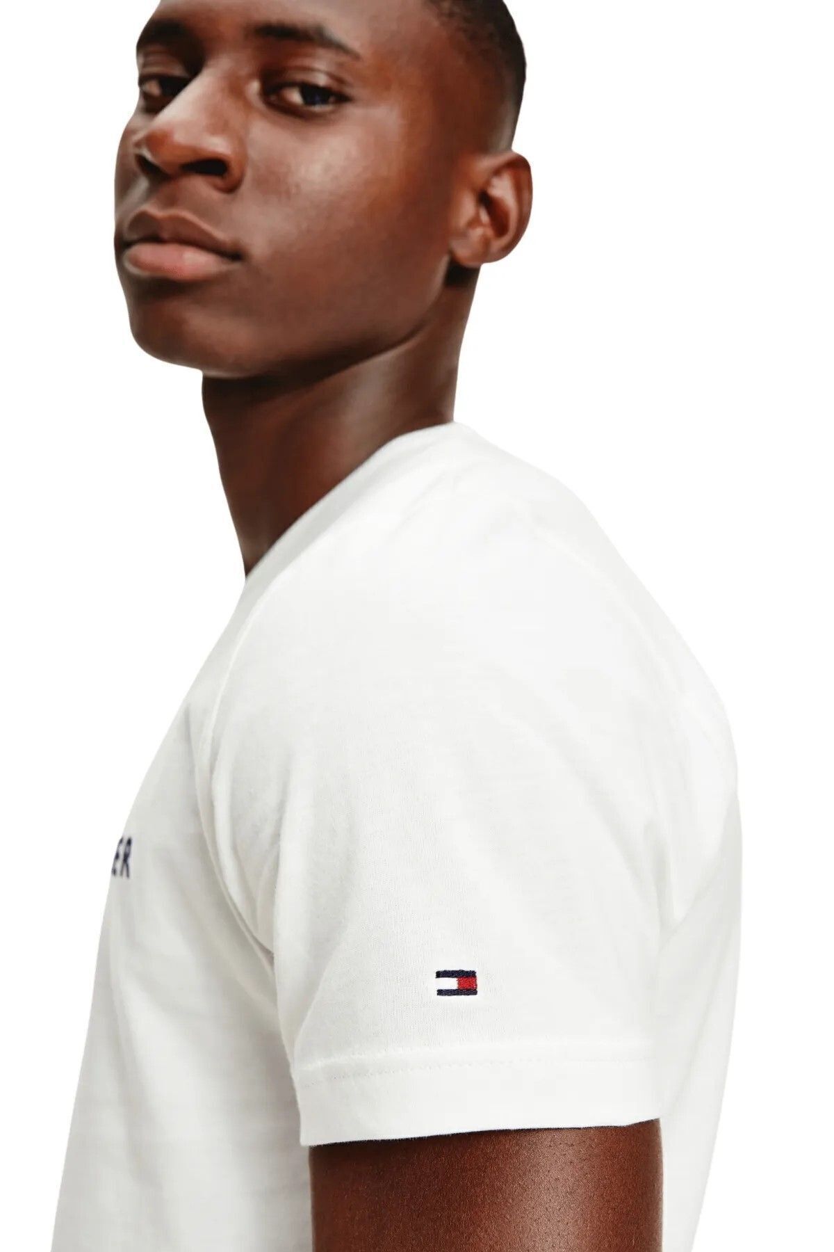 تی شرت سفید مردانه کیک دوچرخه آرم MW0MW11465118 Tommy Hilfiger