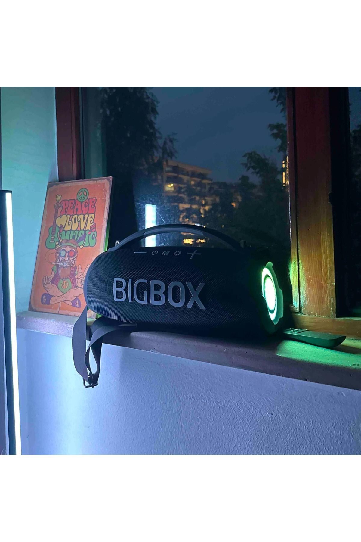 Bigbox 40W Güç Çift Bass Usb Hafıza Kartı Aux Fm RGB Led Işıklı Bluetooth Hoparlör Hi-Fi Ses Bombası 6