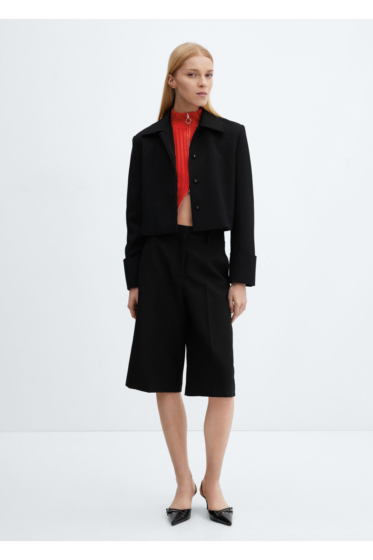 MANGO Woman-Women's Black Blazer -67954455 4