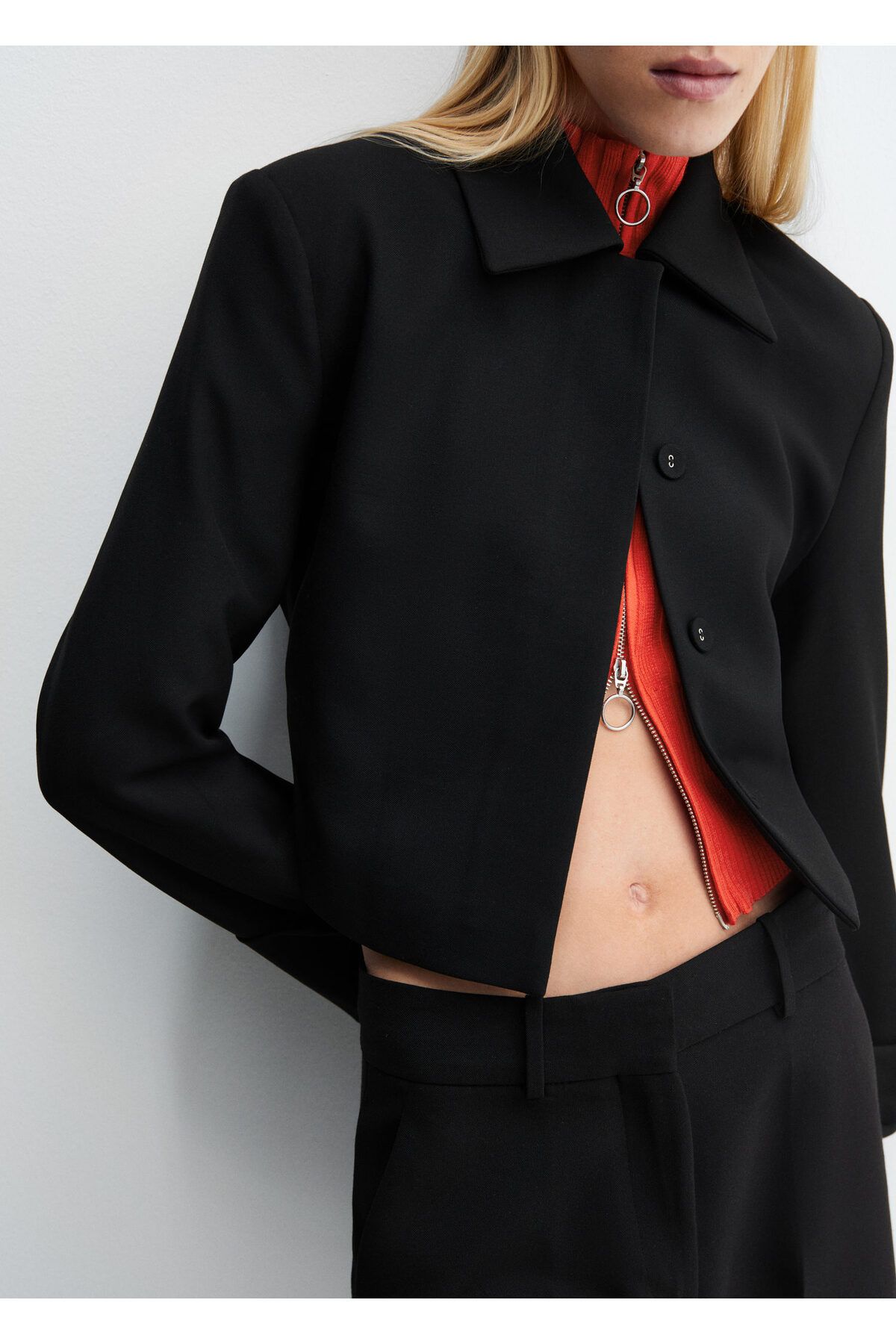 MANGO Woman-Women's Black Blazer -67954455 3