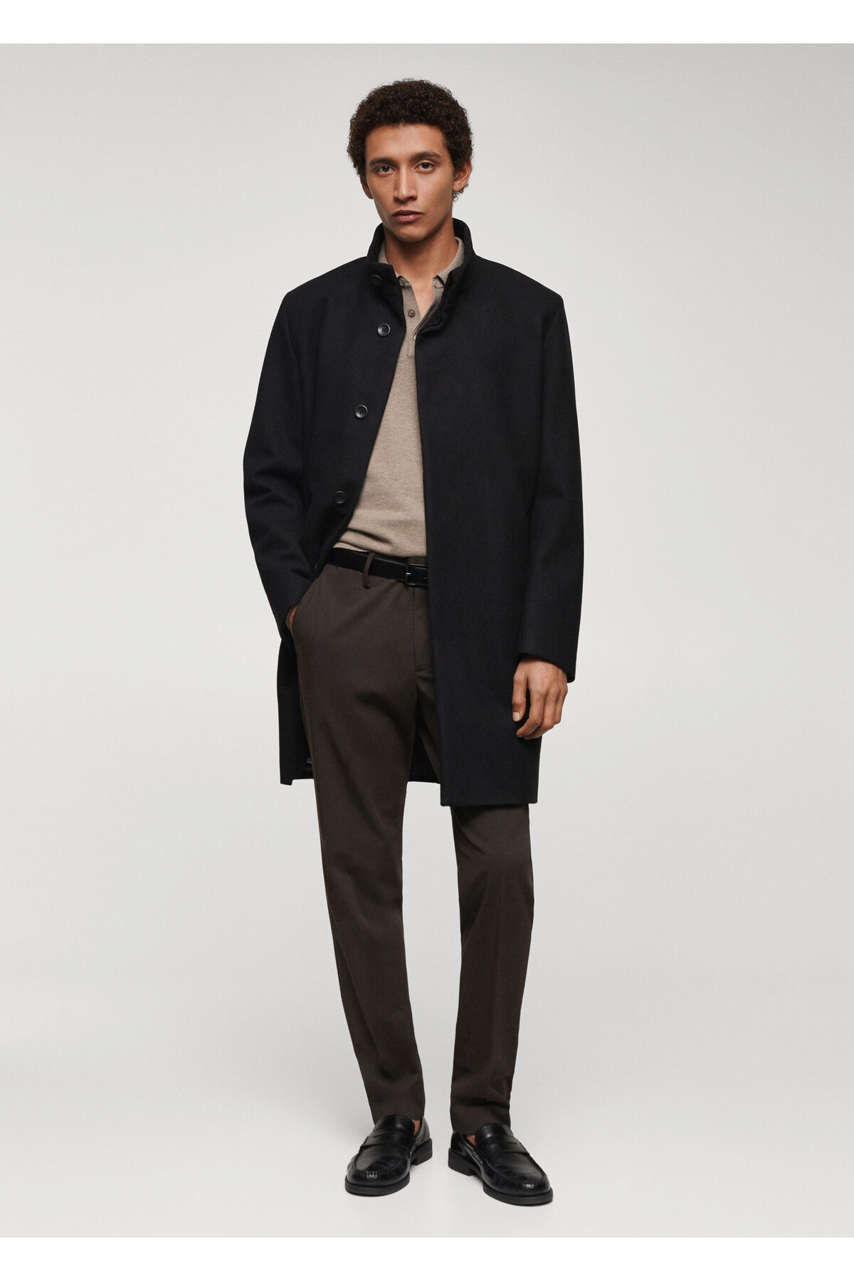 MANGO  Siyah Erkek Kaban 67920627 - Görsel 9