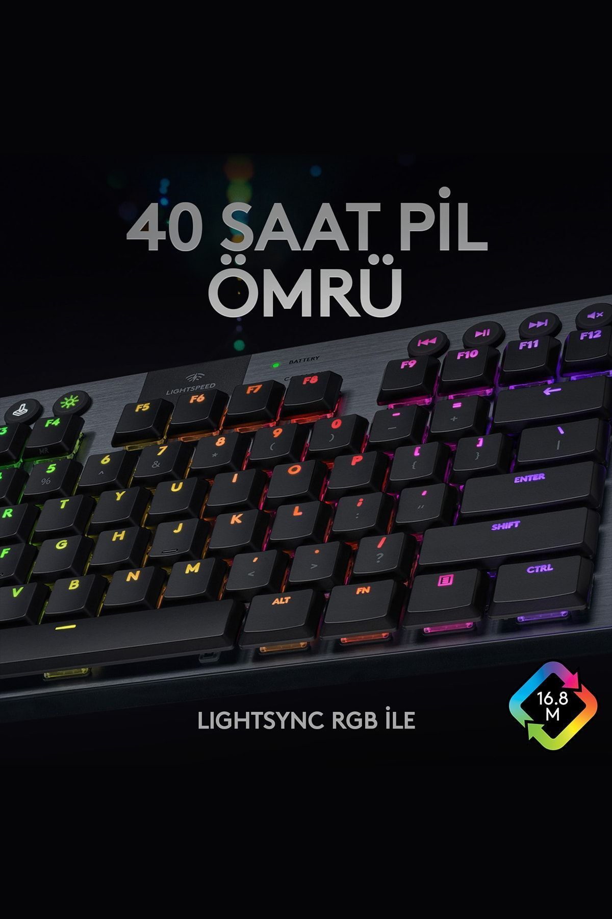 logitech-G G915 Tkl Lightspeed Rgb English Q Wireless Mechanical Gaming Keyboard - Black 7