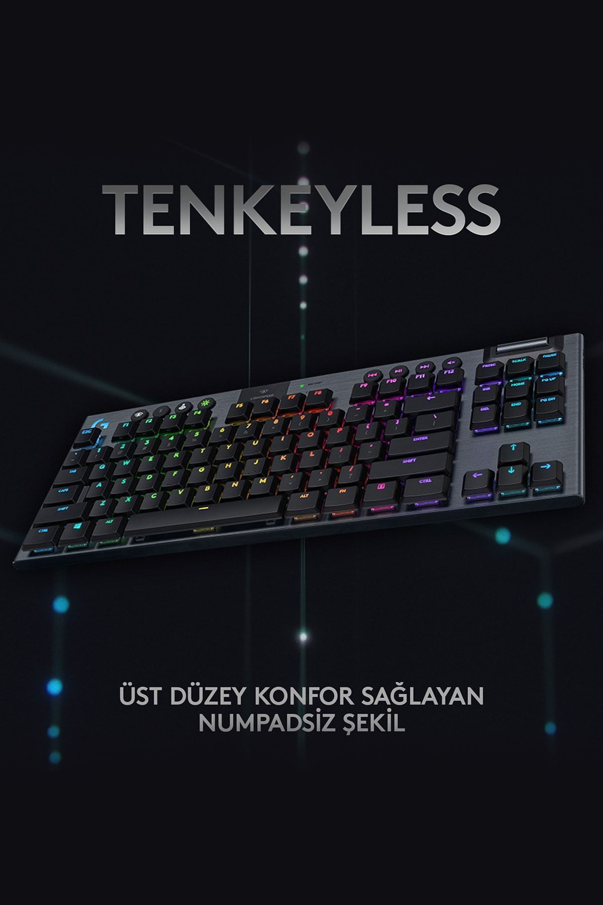 logitech-G G915 Tkl Lightspeed Rgb English Q Wireless Mechanical Gaming Keyboard - Black 3