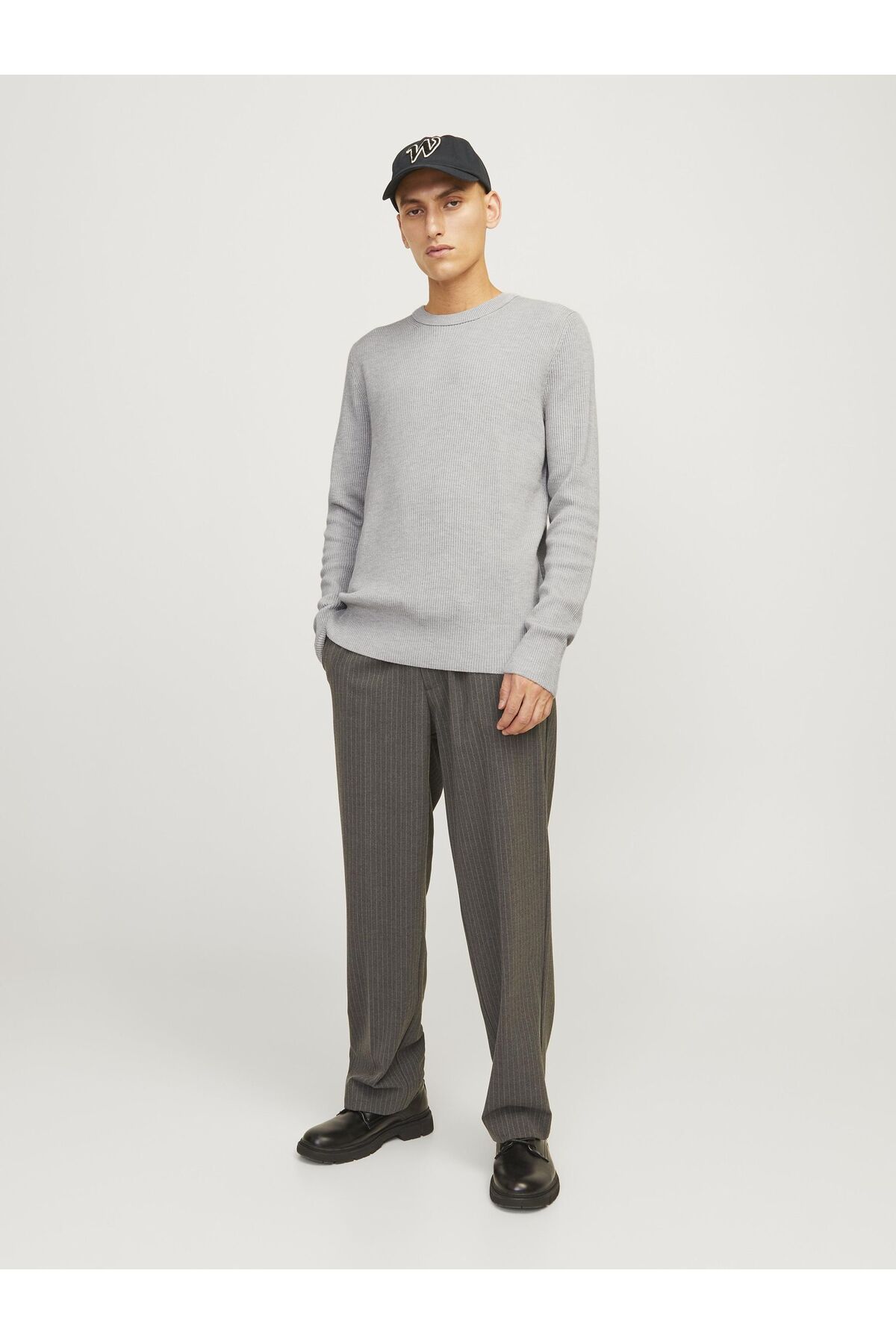 پلیور جک اند جونز مردانه اکریلیک خاکستری  راسته Regular/رگولار    بیسیک کژوال/روزمره | Jack & Jones 12257771 BD - تصویر 4