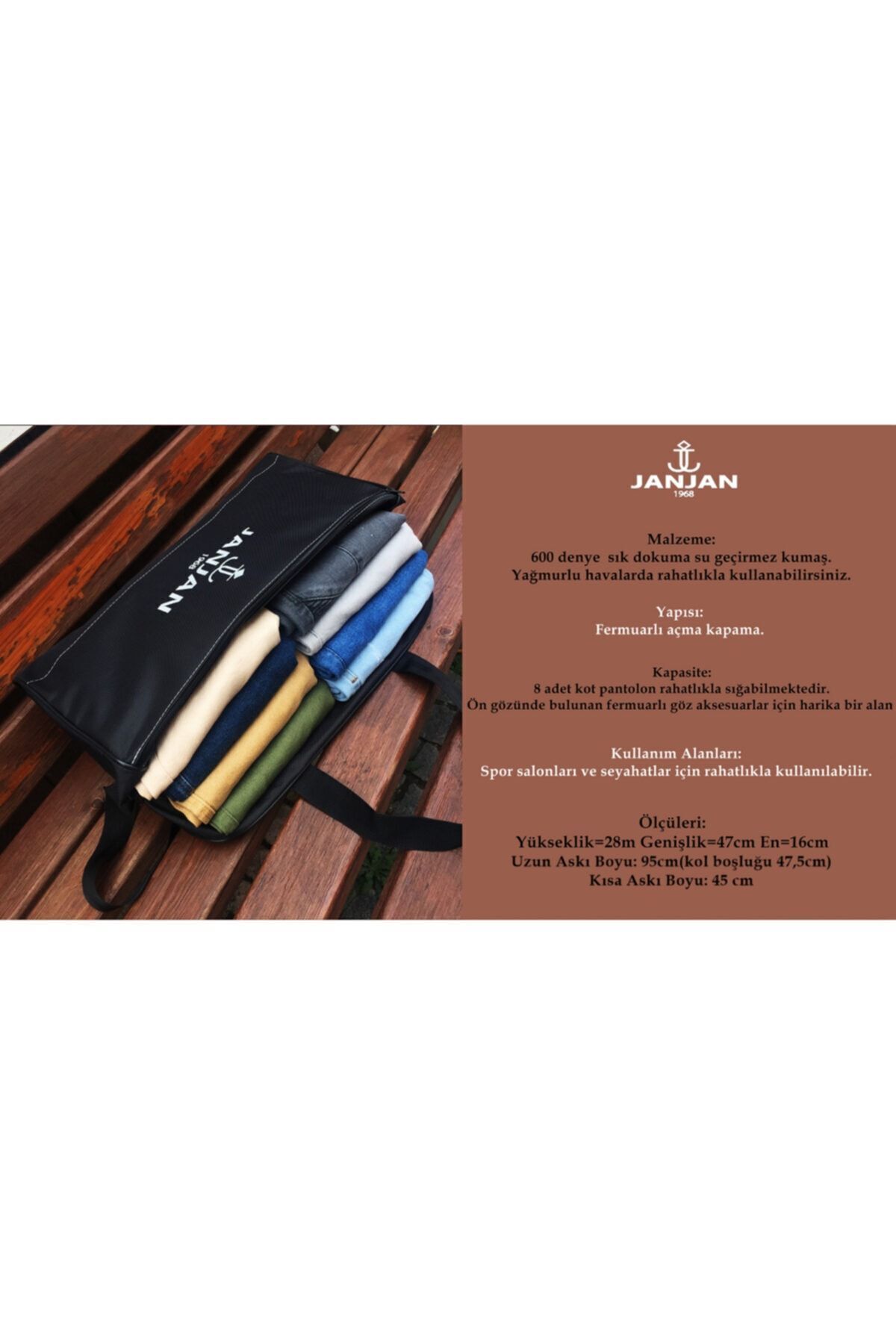 JANJAN Spor Çantası Ve El Valizi görsel 6