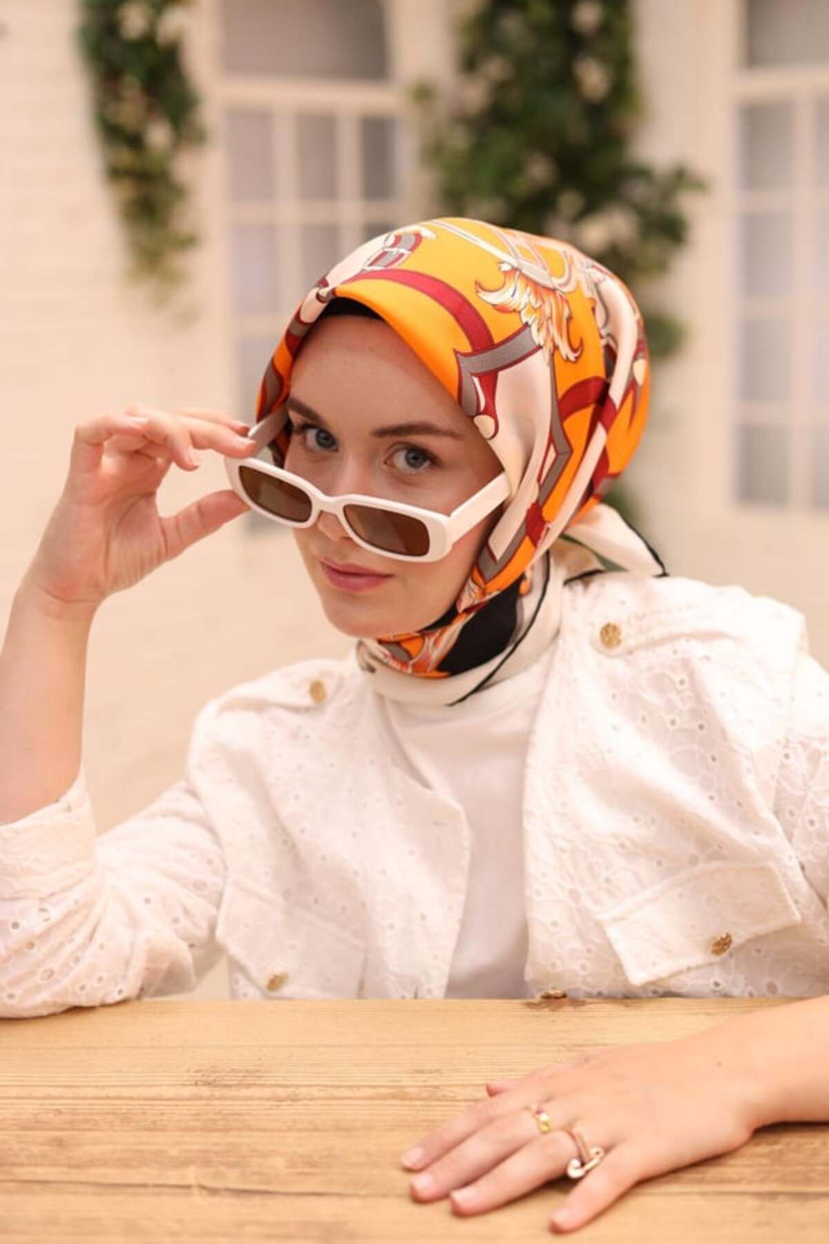 Silk Home-Eșarfă din twill de mătase 11436-32 4