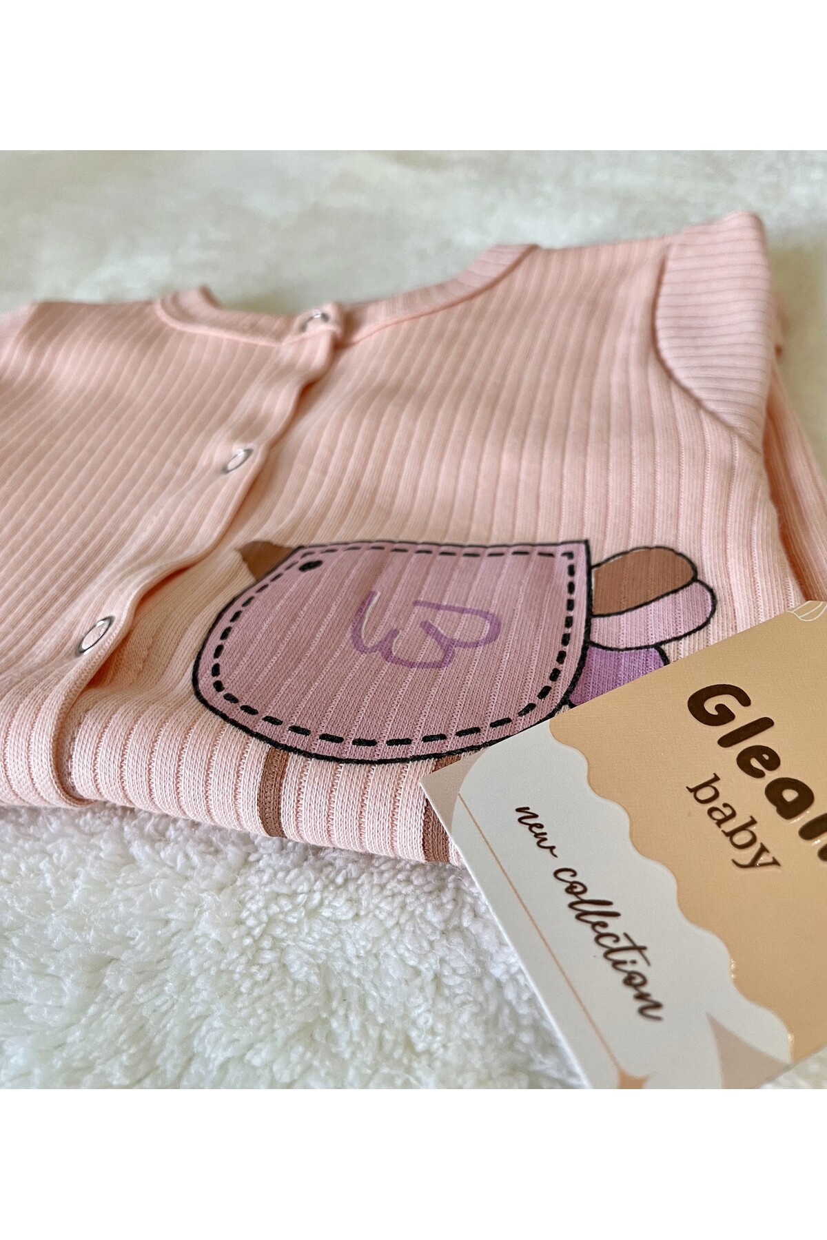 Gleamy FINDIK BEBE KIDS KUŞ DESEN ÇITÇITLI KISA KOLLU ŞORT TULUM(ZIBIN) fotoğrafı 4 (önizleme)