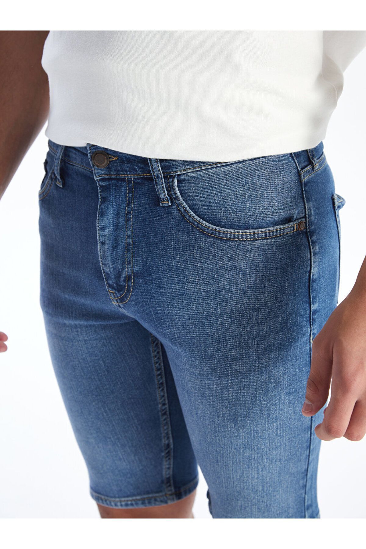 LC Waikiki-Men's Skinny Fit Jean Shorts 5
