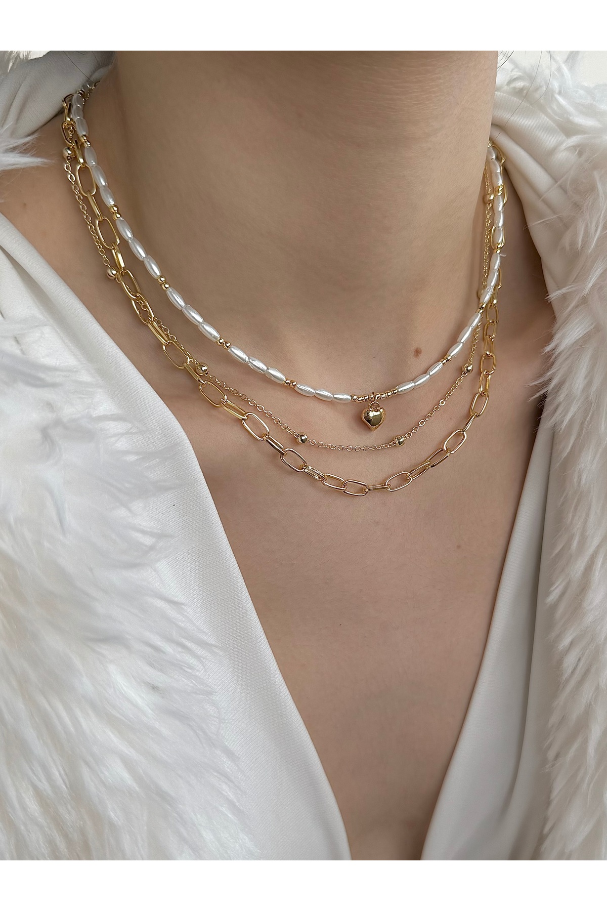 Set kombin kolye kombin bileklik 4 lü trend özel seri 2