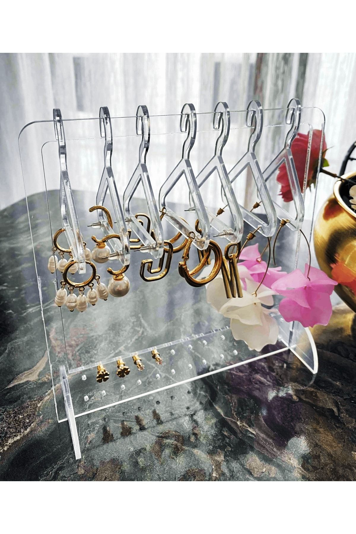 Decorative Transparent Hanging Earrings & Jewelry Stand