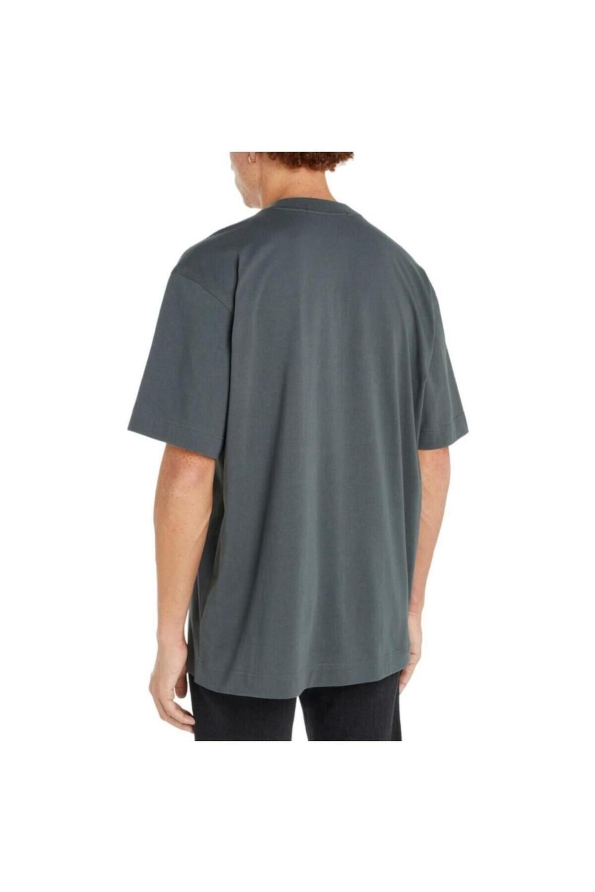 تی شرت خاکستری مردانه Applique Tee J30J325657 Calvin Klein