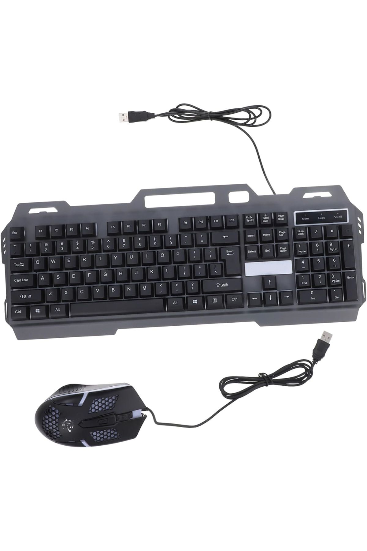 USB KABLOLU OYUNCU KLAVYE MOUSE SET LED IŞIKLI GAMİNG MOUSE KEYBOARD SET uyumlu #2