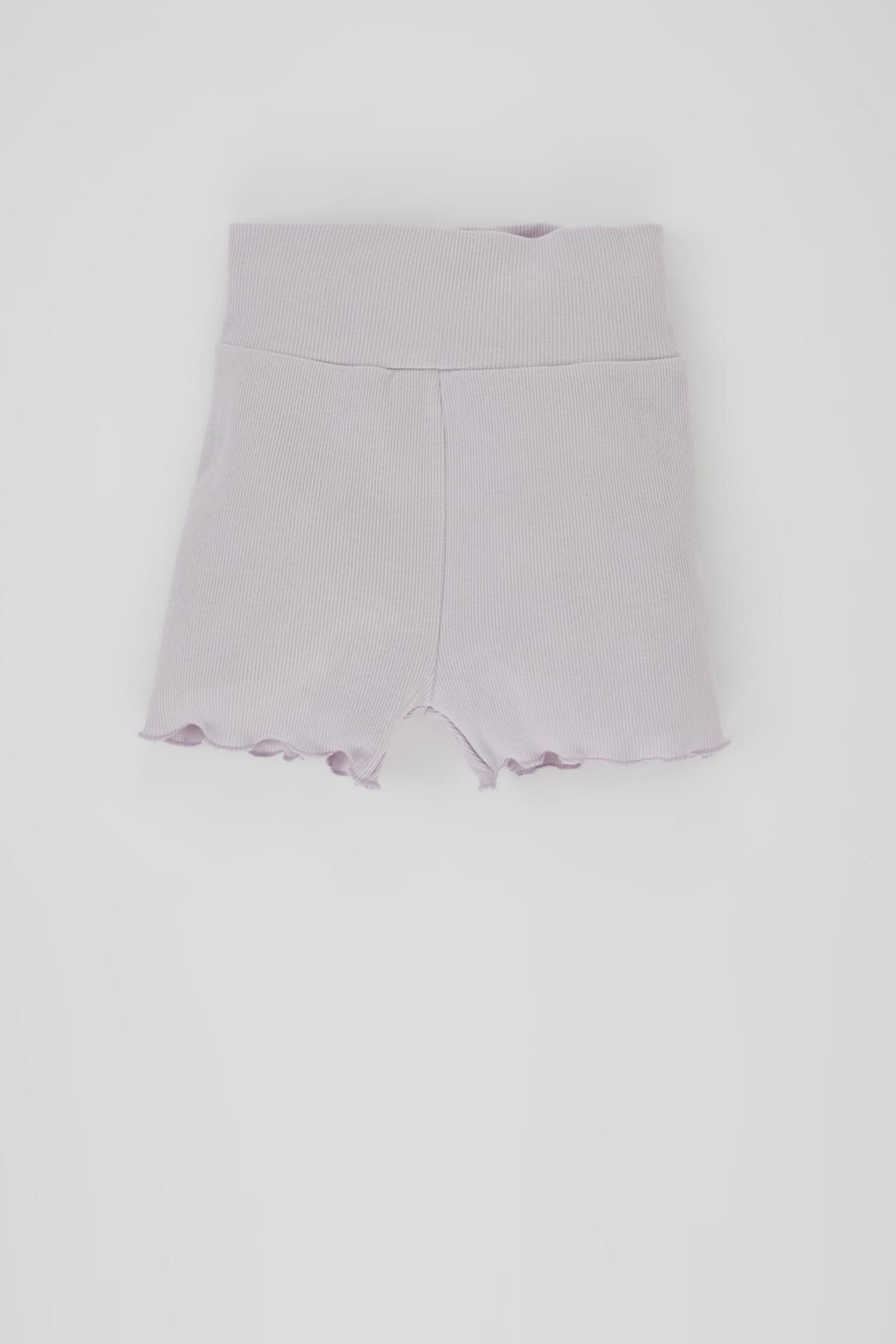 Defacto Kız Bebek Nakışlı Fitilli Kaşkorse Çıtçıtlı Body Şort 2'li Takım Z2765a223sm fotoğrafı 2 (önizleme)