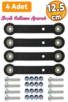 Badem10 4 Adet Beşik Sallama Aparatı (İki Delik Arası 12.5 cm) Çocuk Bebek Be...