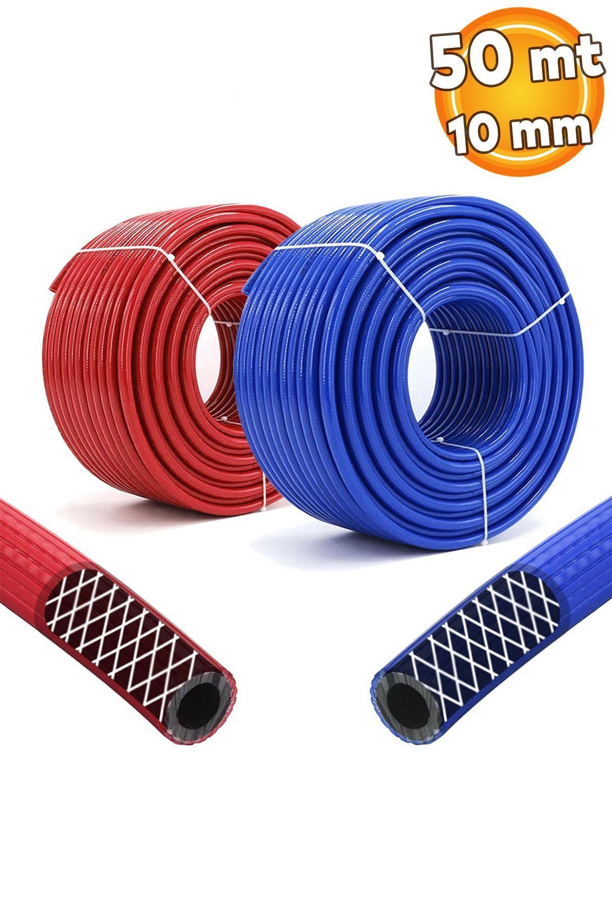 Badem10 50 Metre Çelik Kompresör Thermo Hava Hortumu 10 Mm