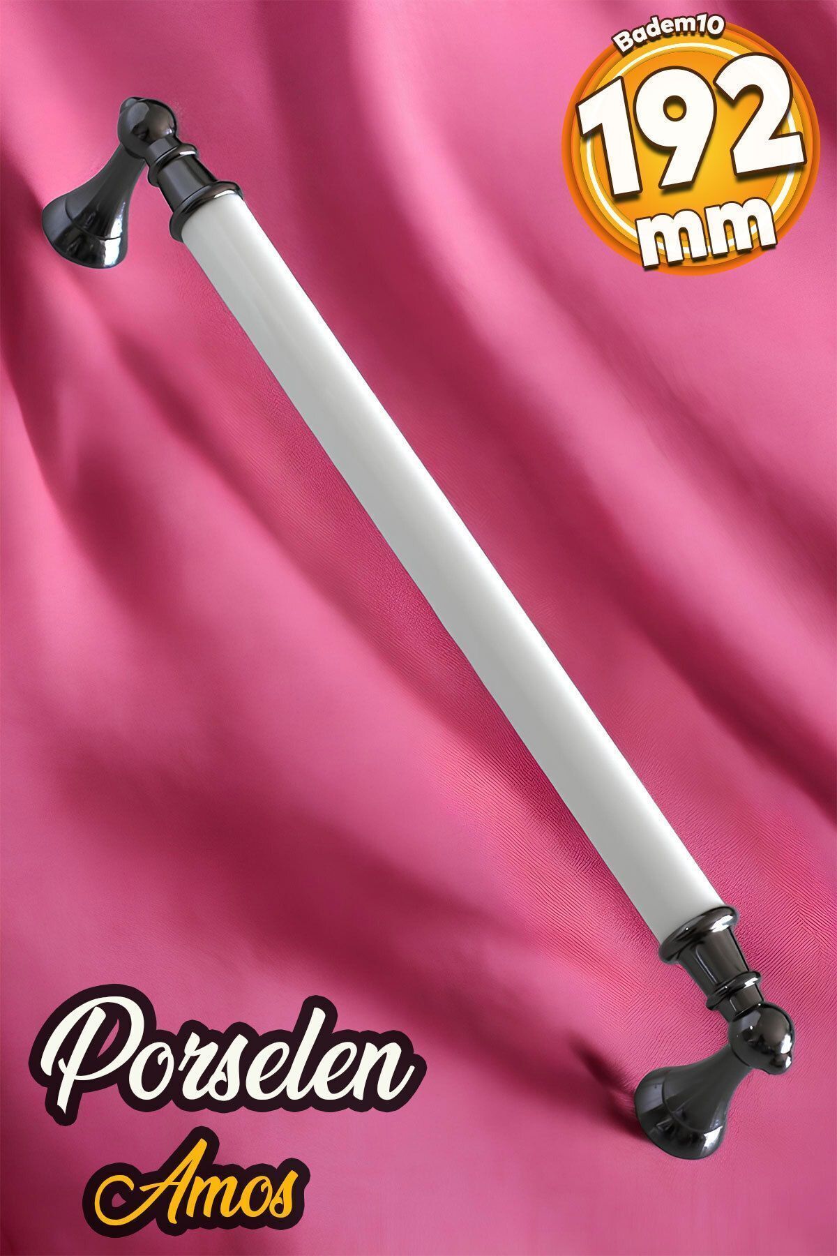Badem10 (premium) Porțelan Real Alb Afumat 192 Mm Mobilier Bucătărie Sertar Dulap Mâner Mâner - One Size