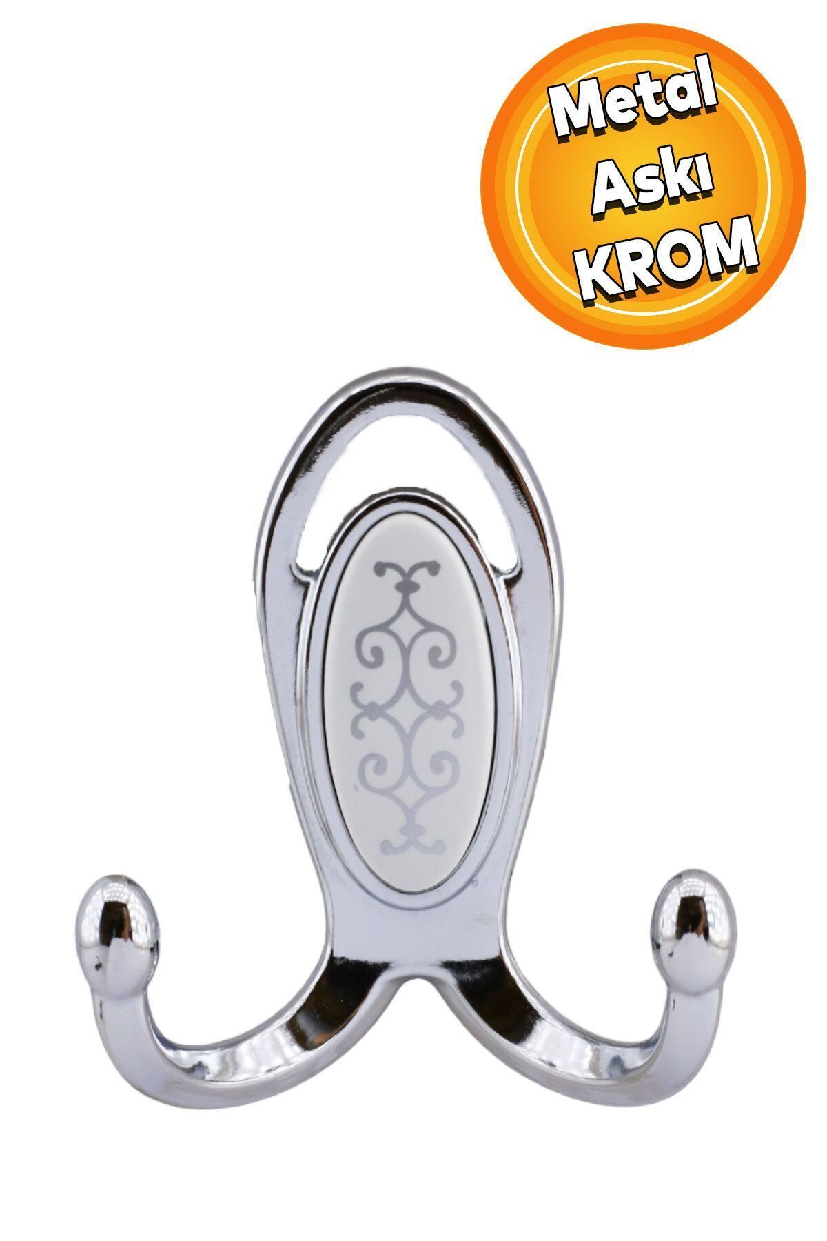 Space Hanging Cloakroom Wall Hanger Metal Wardrobe Clothes Hanger Chrome White Chrome Cover