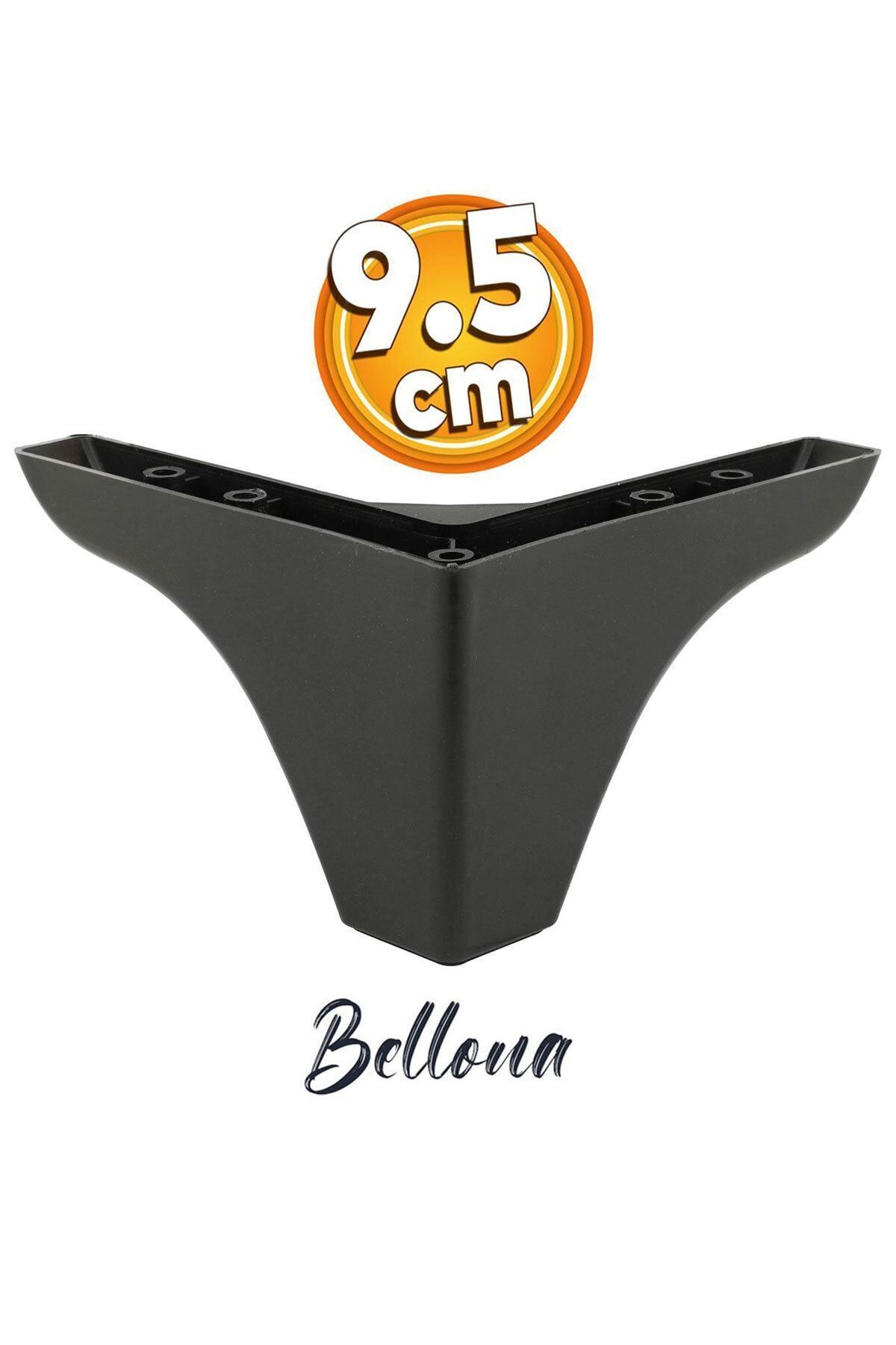 Badem10 Bellona Rose Lüks Mobilya Kanepe Sehpa Tv Ünitesi Çekyat Koltuk Ayağı 9.5 Cm Siyah Baza Ayakları