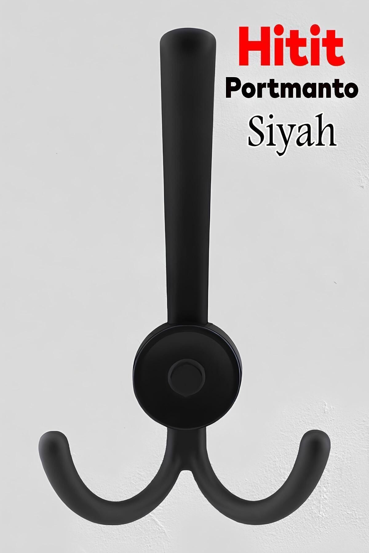Badem10 Hitit Askı Portmanto Metal Siyah Vestiyer Duvar Dolap Elbise Askısı Mobilya Askılığı Aparat.