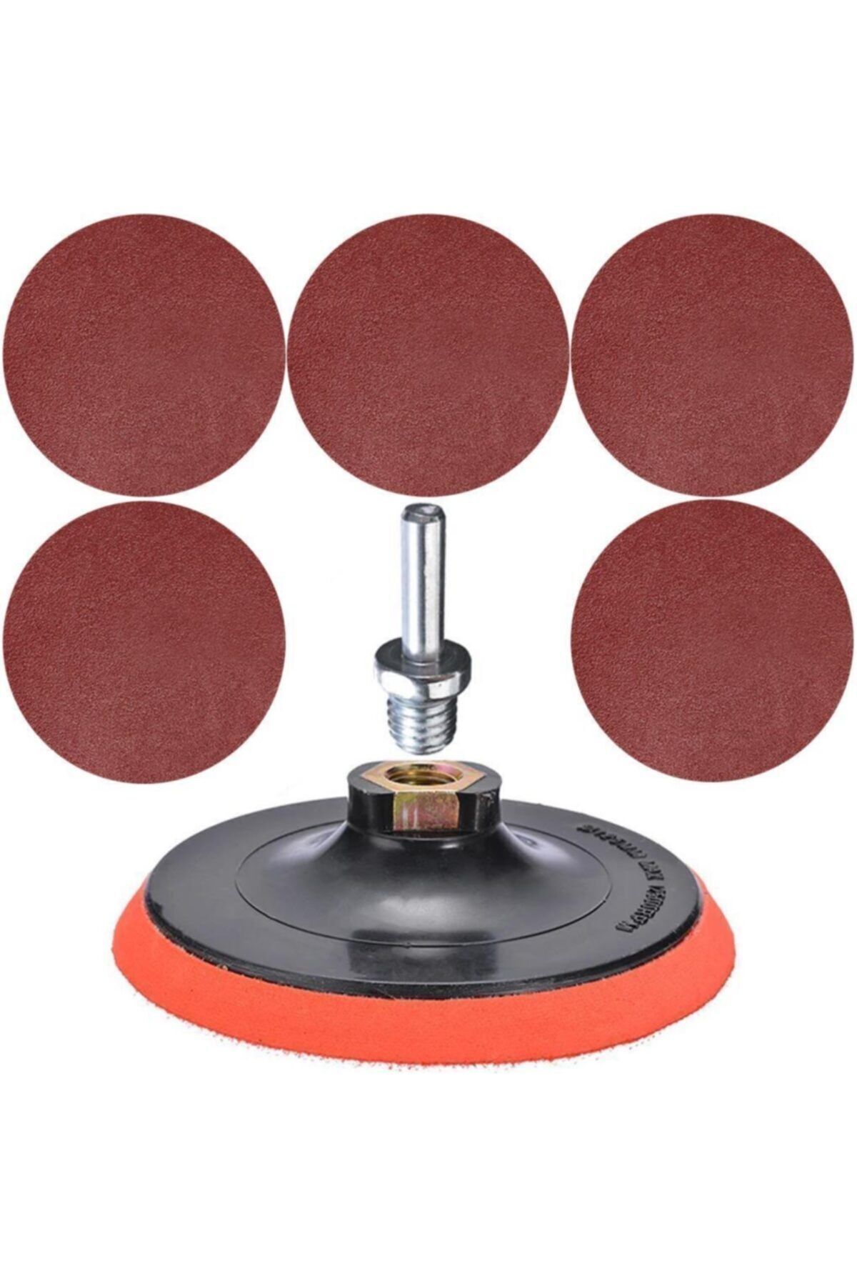 UGR 7 Parça Cırt Zımpara Seti Avuç Içi Spiral Taşlama Matkap Uyumlu 115 Mm