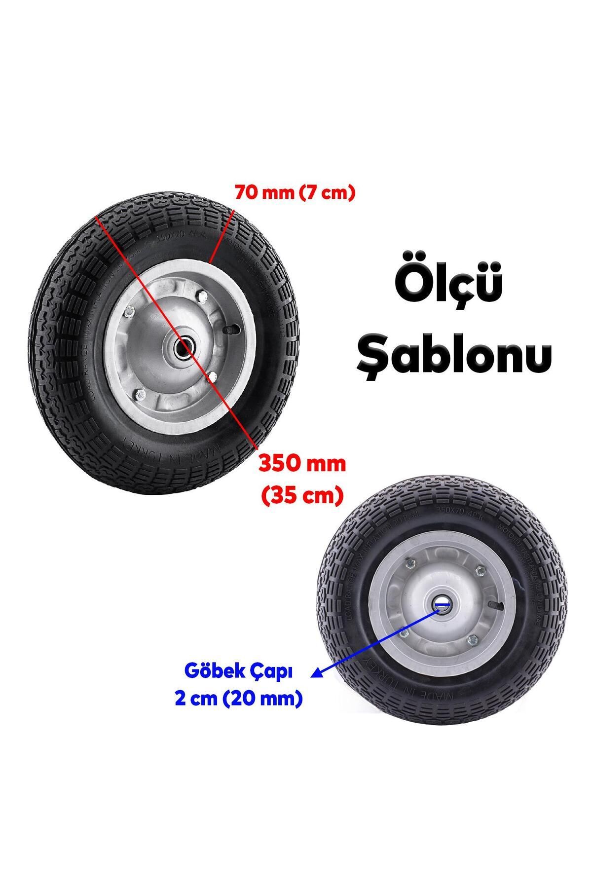 Badem10 El Arabası Yük Taşıma Tekeri Siboplu Bilyeli Rulmanlı Havalı ...