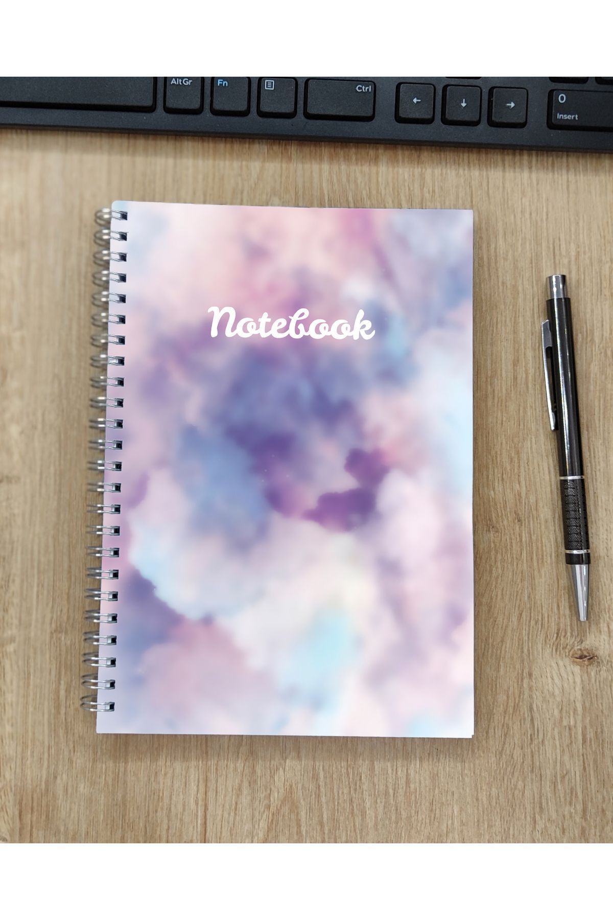 pixelpare-A5 Spiral School Notebook 80 sheets Set of 4 - Undated Lined 4