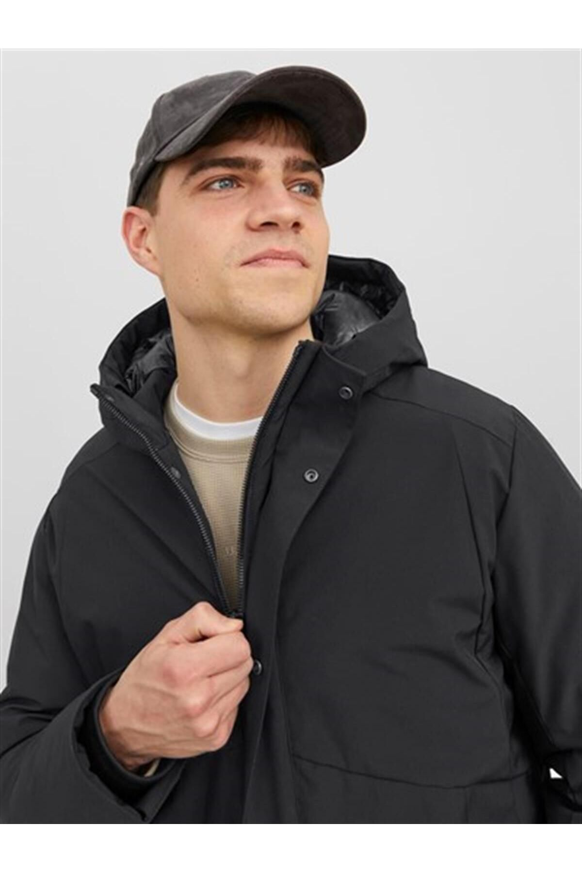 سویشرت مردانه مشکی جک اند جونز | JJ3W12238720 اورجینال - تصویر 2