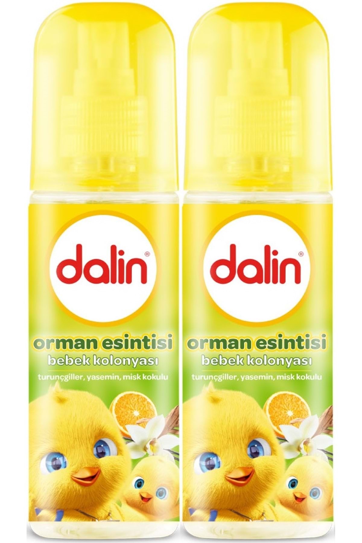 Dalin Bebek Kolonyası 150ml Orman Esintisi (VANİLYA-İRİS ÇİÇEĞİ-PORTAKAL KOKULU) (2 Lİ SET)