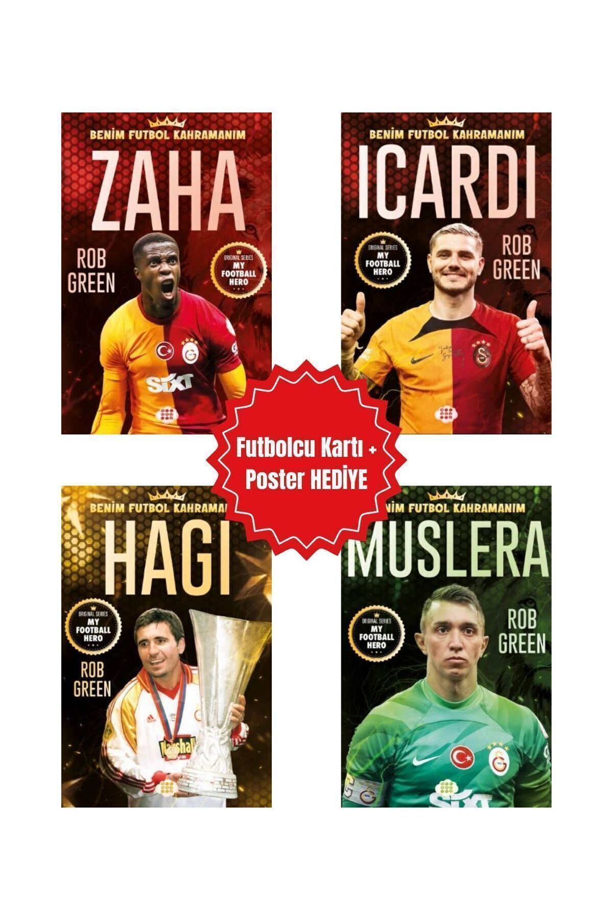 Dokuz Yayınları Benim Futbol Kahramanım 4 lü Set | Icardi, Hagi