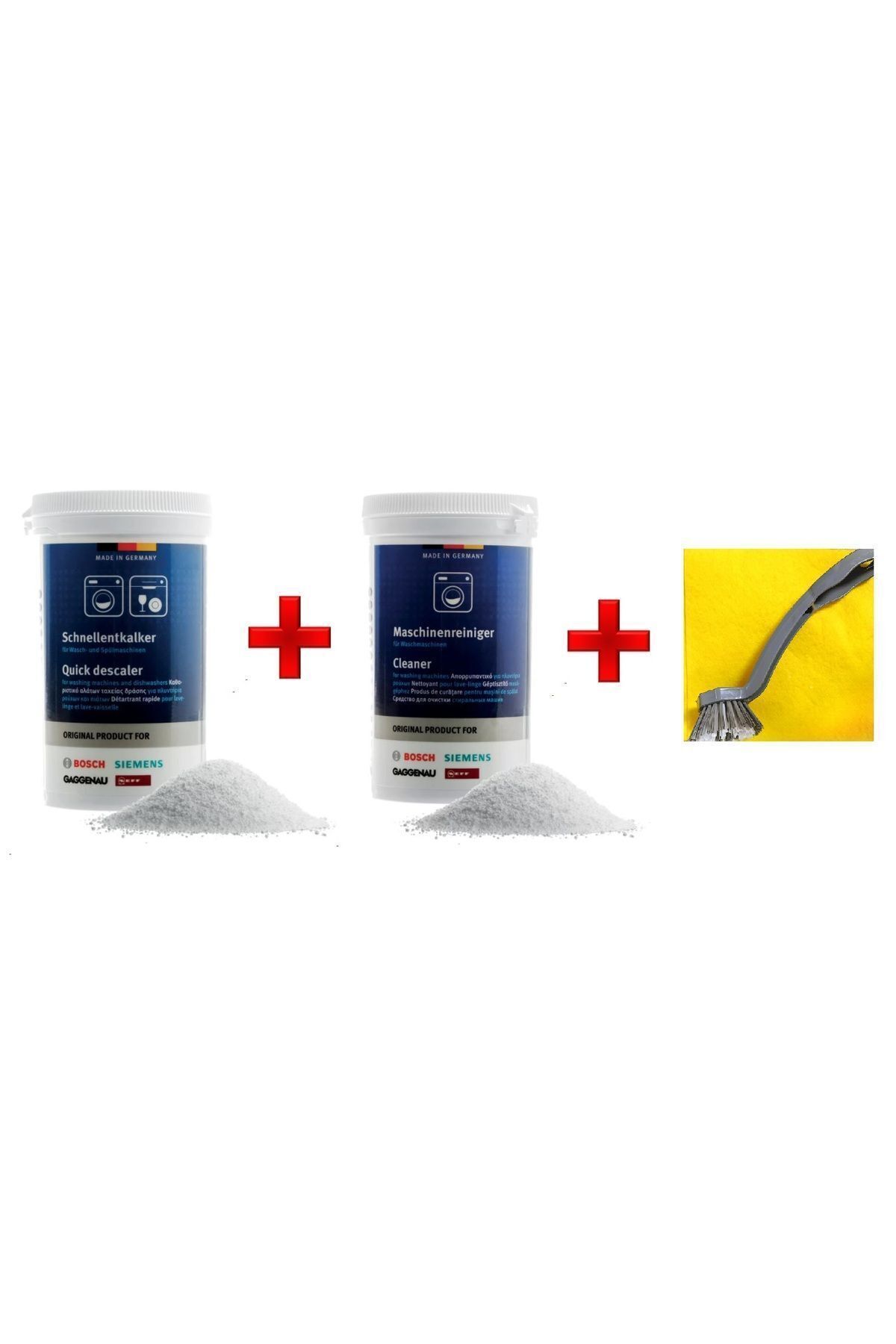 Bosch Çamaşır ve Bulaşık Makineleri için Kireç Çözücü & Çamaşır Makineleri için Temizleyici