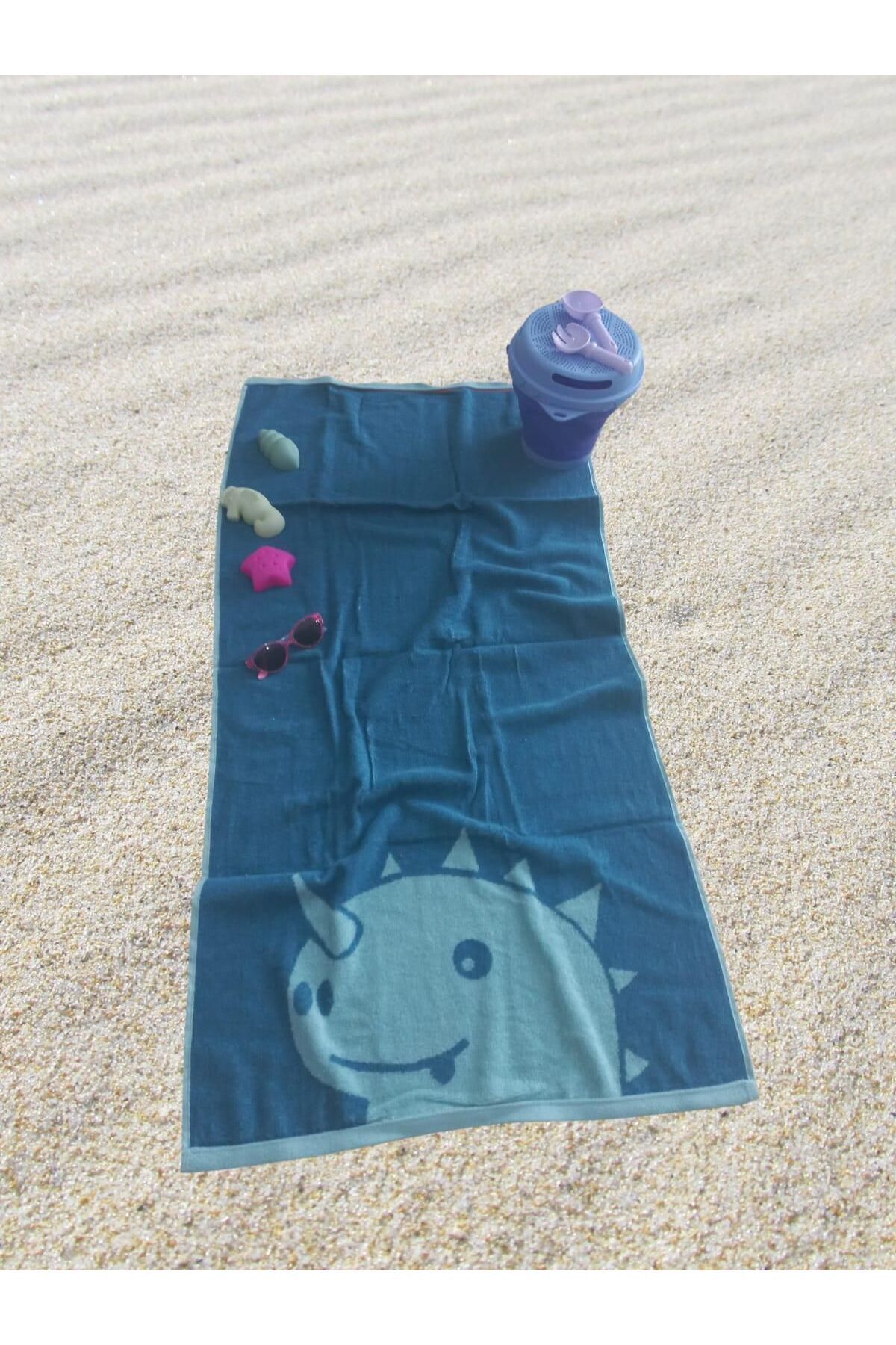 Özdilek 60x125 Prosop De Plajă Pentru Copii Cu Dinozaur Unisex - X