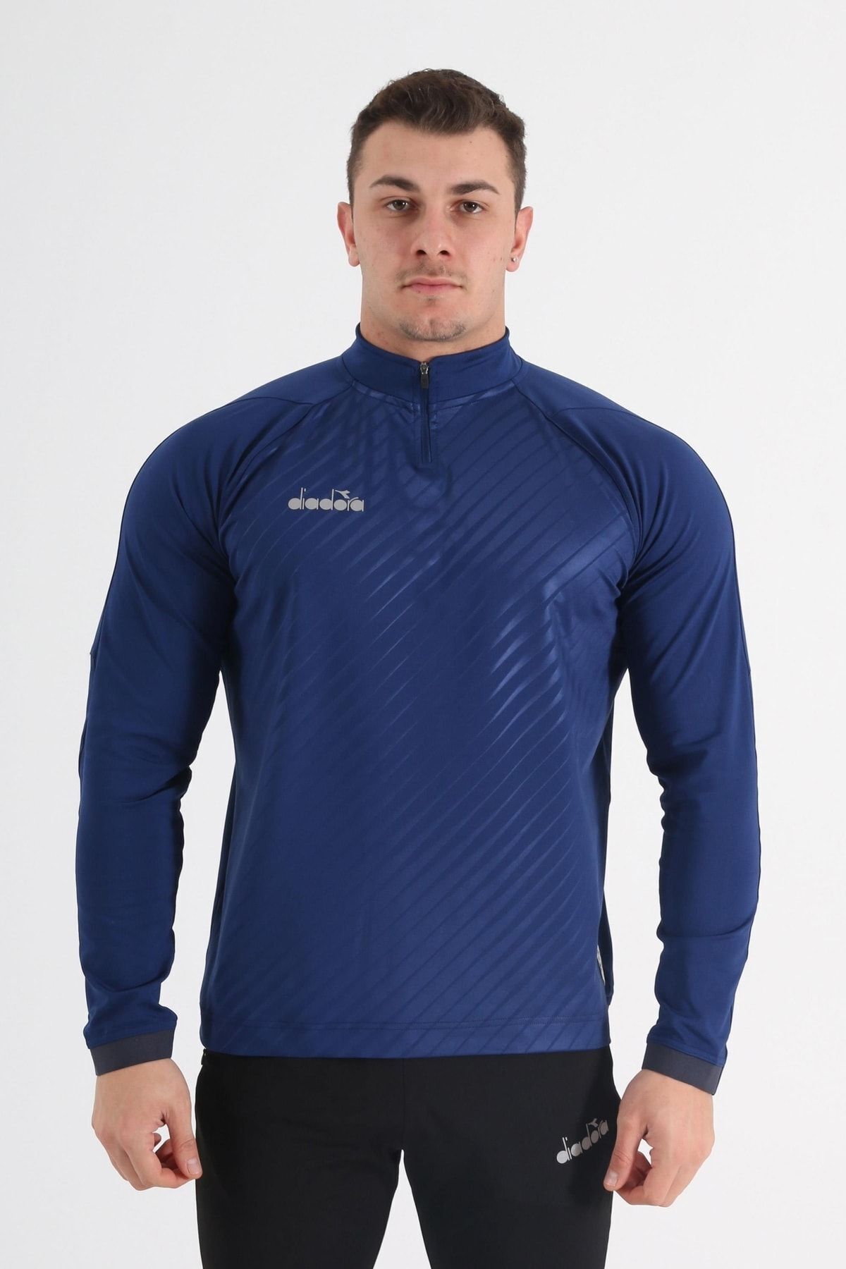 Diadora-Elite Trainings-Trainingsanzug, einzelnes Oberteil, Marineblau 1