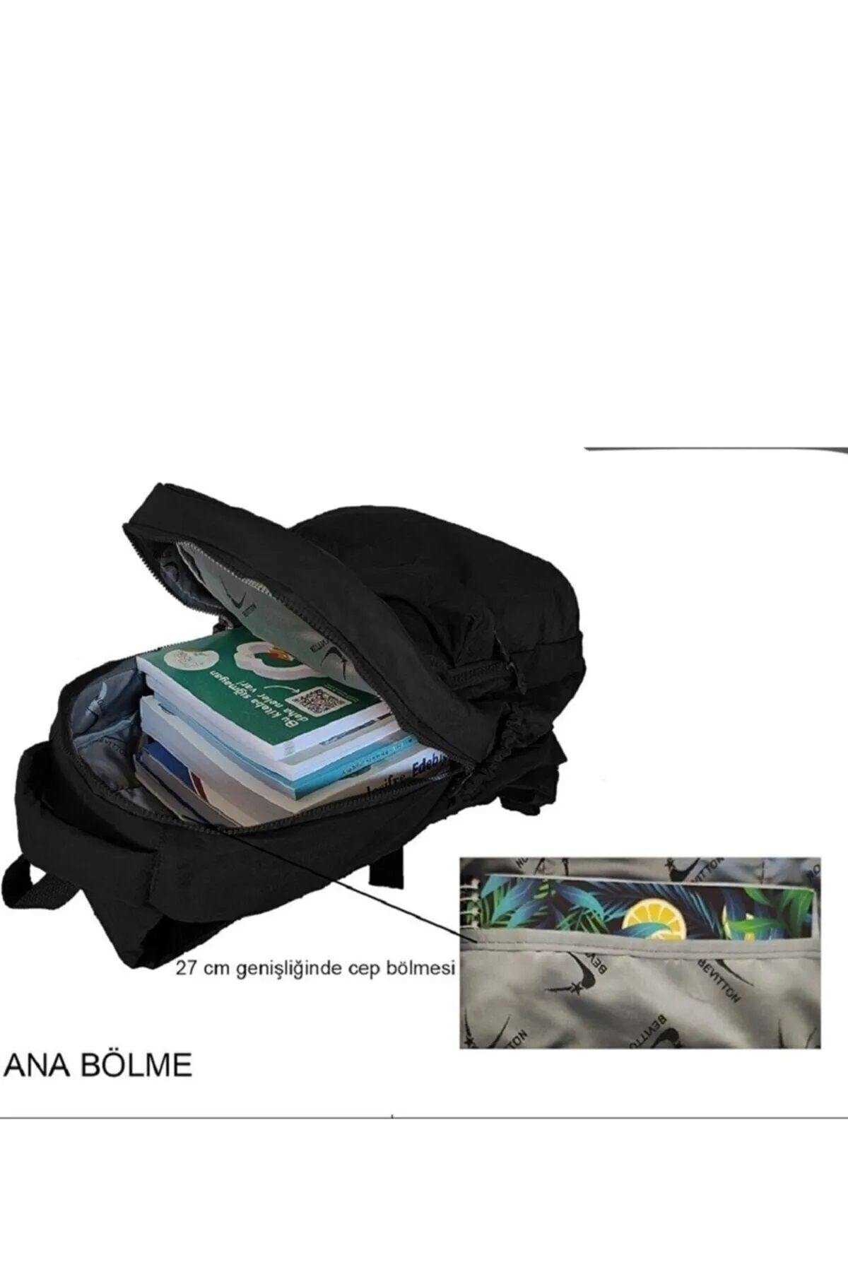 Bevitton-Rucsac Bevitton ghiozdan Geanta impermeabila 2200Negru 3