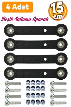 Badem10 4 Adet Beşik Sallama Aparatı (İki Delik Arası 15.5 cm) Çocuk Bebek Be...