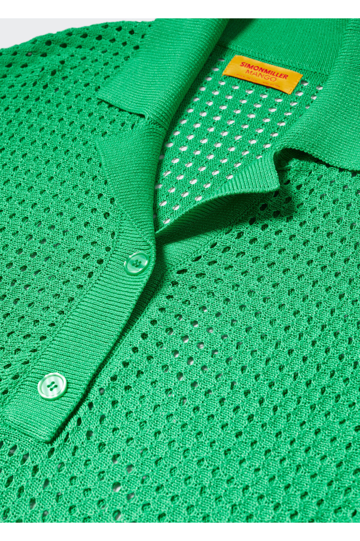 بافت و پلیور زنانه سبز منگوMANGO | 57010379_1 اورجینال - تصویر 4