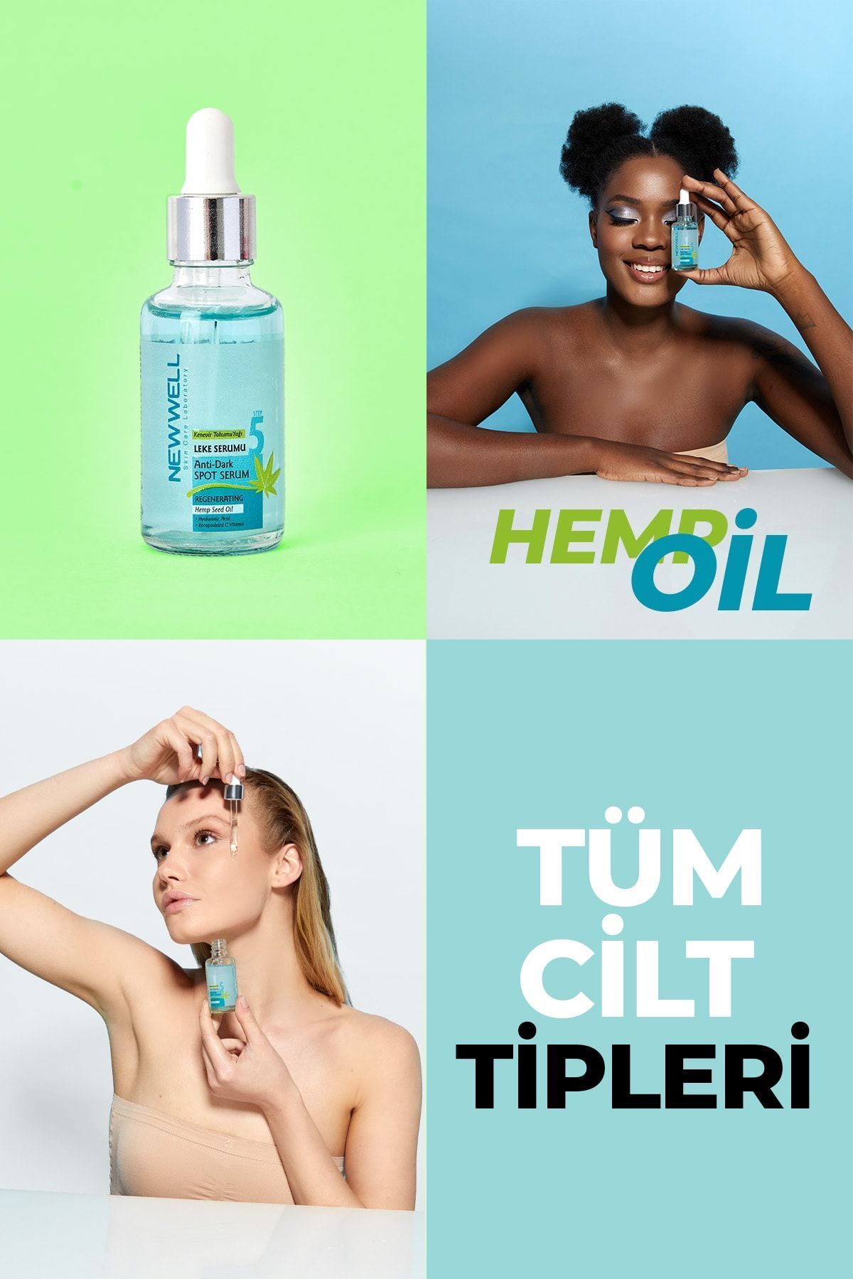 سرم مراقبت از پوست عصاره روغن شاهدانه (30 میلی لیتر) New Well
