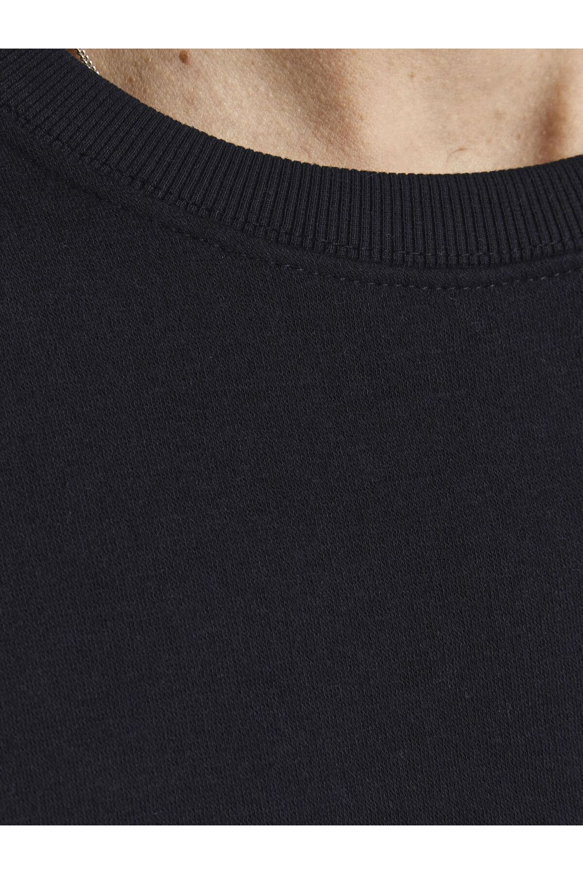 سویشرت جک اند جونز مردانه پلی استر مخلوط شده مشکی اسپرت راسته Slim Fit/اسلیم فیت    بیسیک کژوال/روزمره | Jack & Jones 12249341 BA - تصویر 5