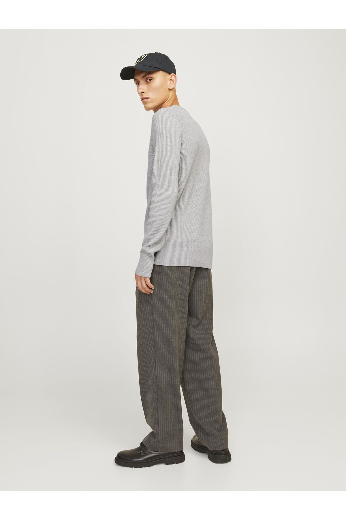 پلیور جک اند جونز مردانه اکریلیک خاکستری  راسته Regular/رگولار    بیسیک کژوال/روزمره | Jack & Jones 12257771 BD - تصویر 3