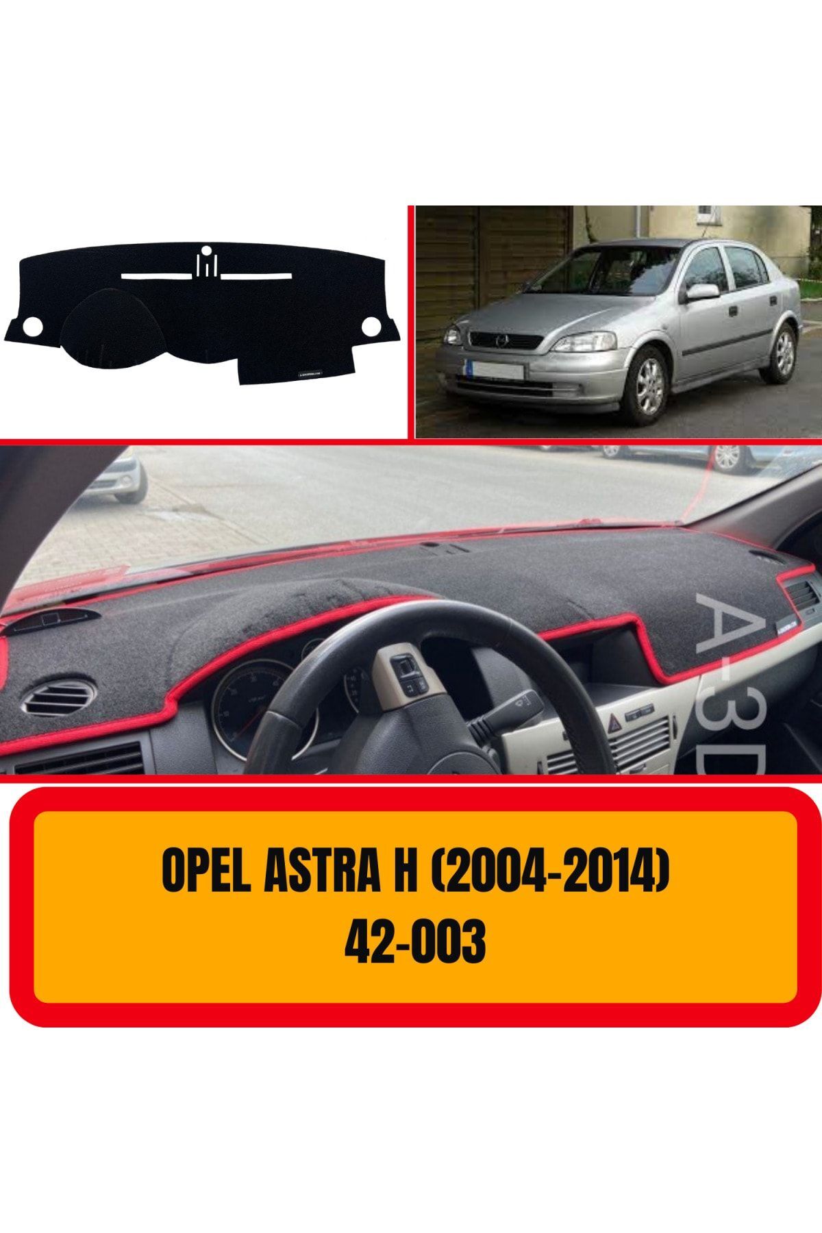 Mossa Premium tappetini auto in velluto compatibili con Opel Astra H (2004-2012) - tappeti auto - nero 2