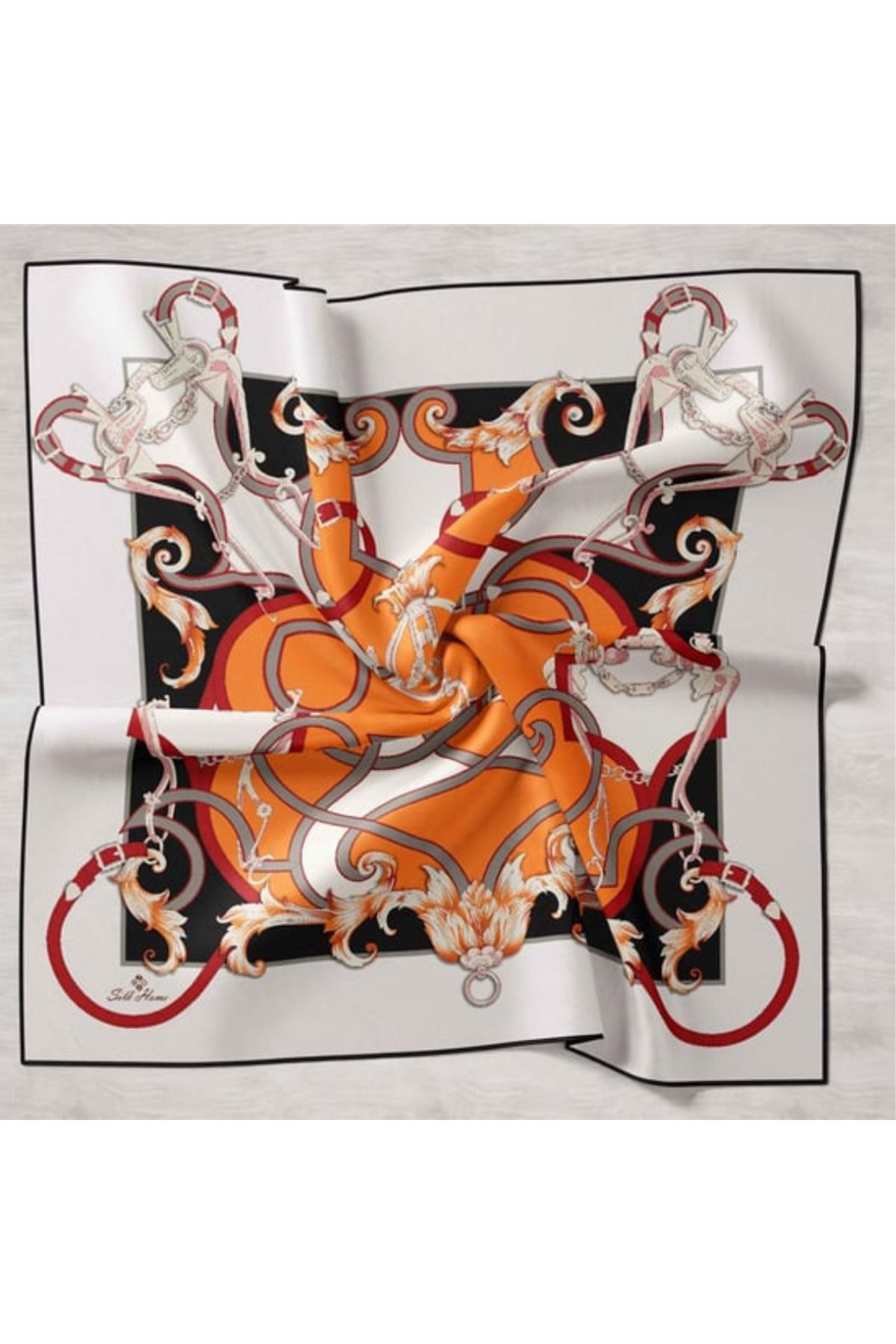 Silk Home-Eșarfă din twill de mătase 11436-32 8