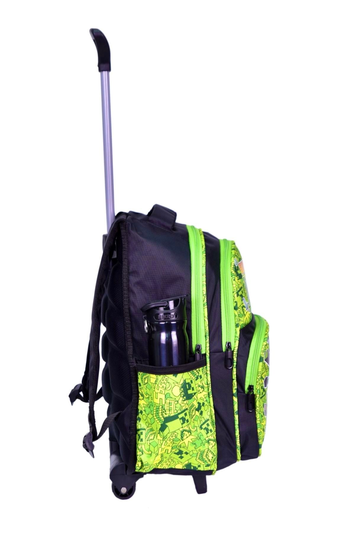 JOJO KIDS-Robot Patterned Boy's Primary School Bag - With Checked Lunch Box 5