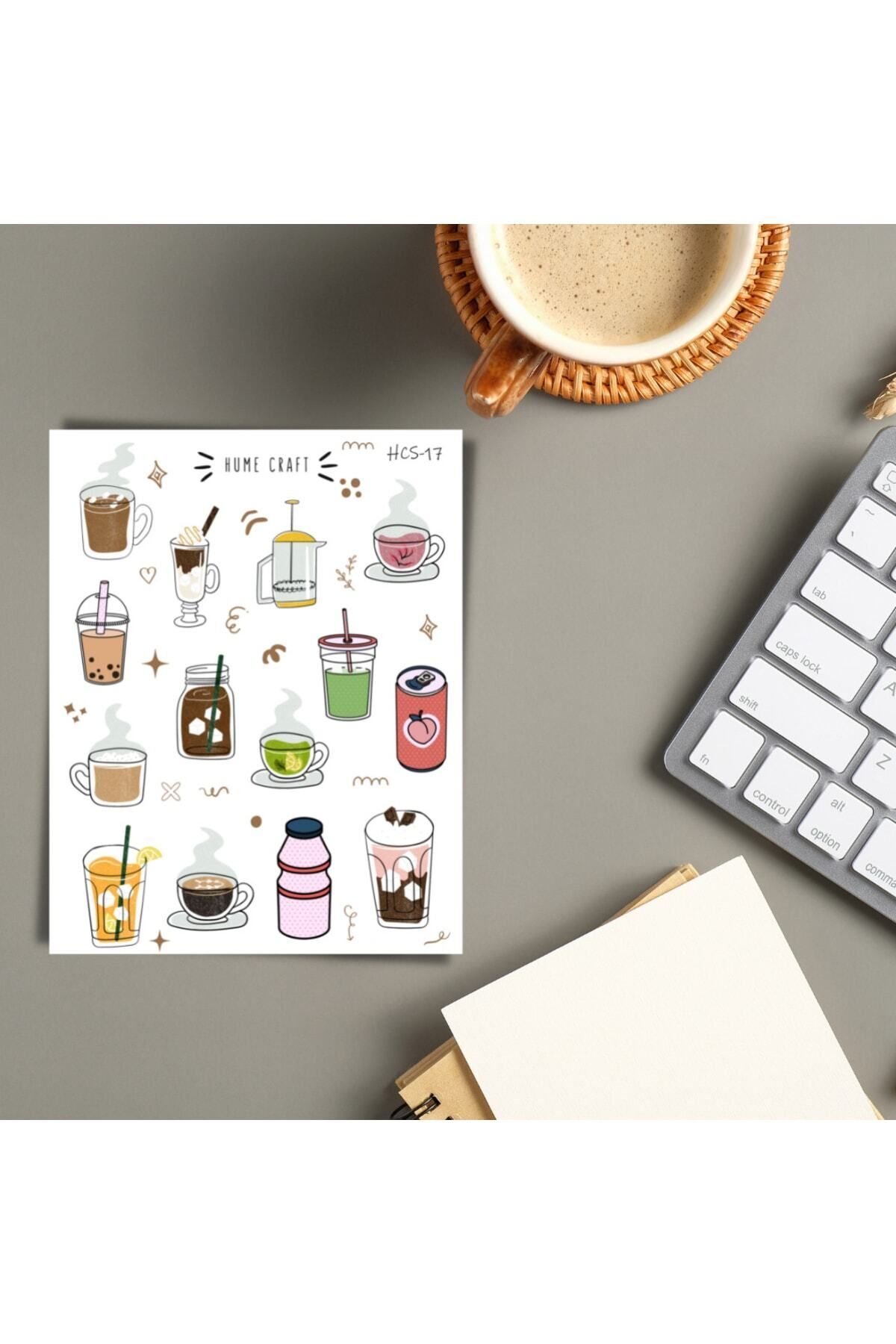 Hume Craft Set De Autocolante Cu Tematică Pentru Băuturi, Potrivit Pentru Agenda Planificatorului Bullet Journal - One Size