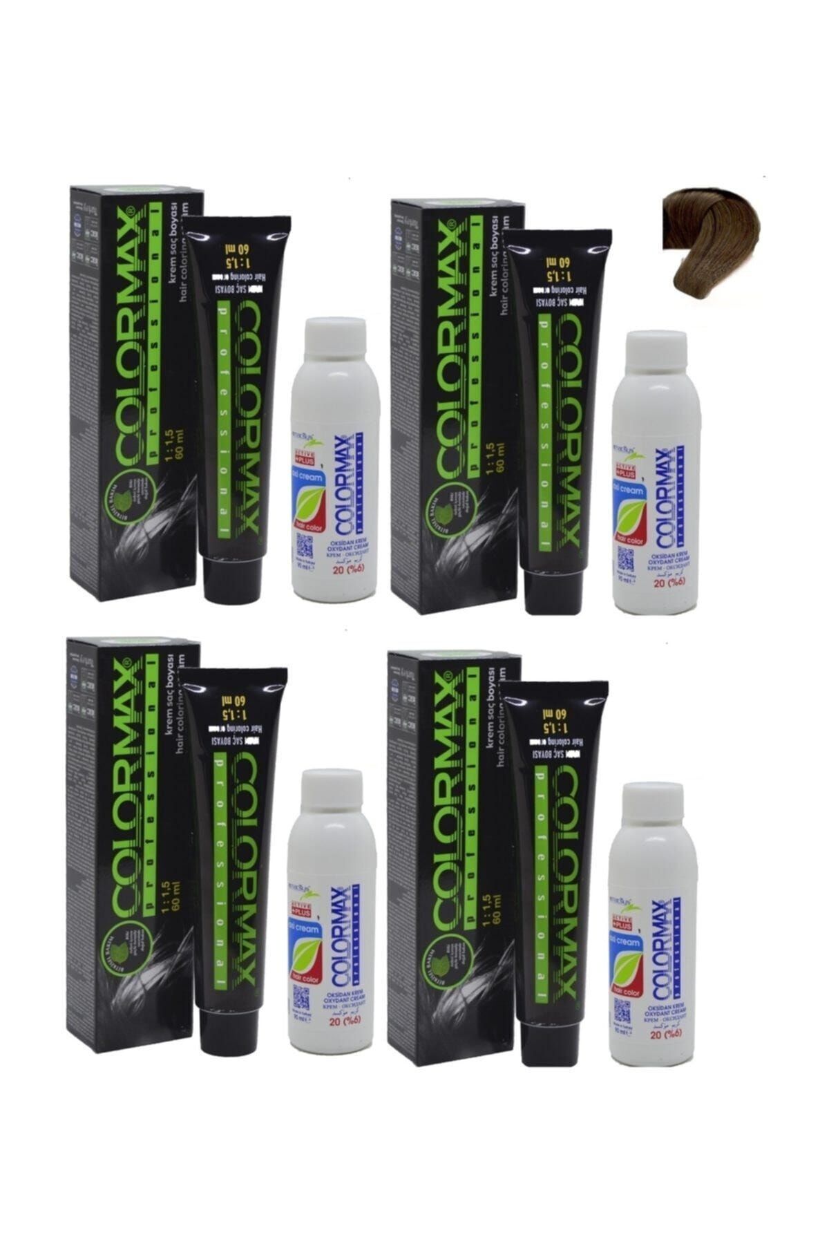 Colormax 7.11 Yoğun Küllü Kumral + Oksidan Krem 90ml 4'lü
